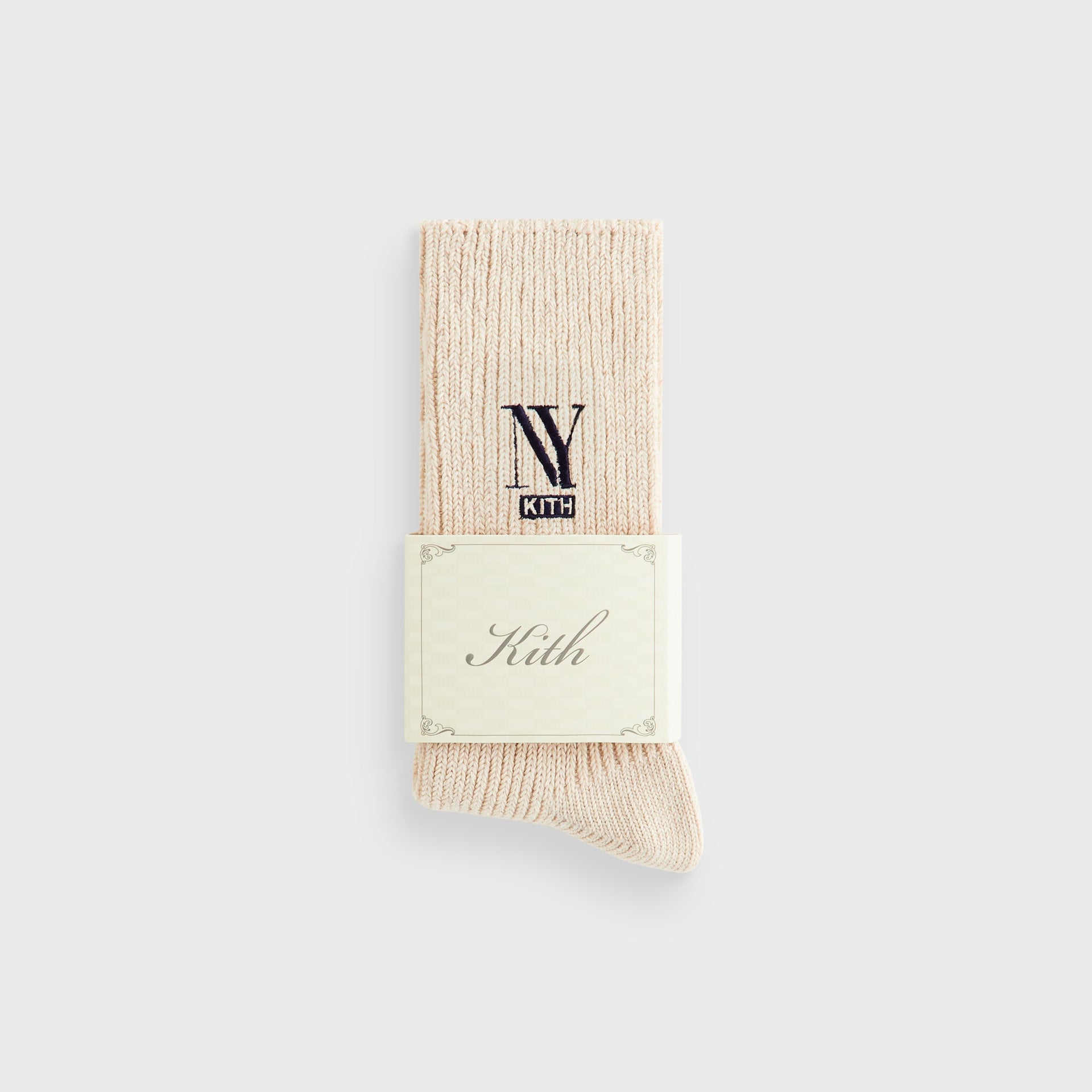 Kith NY Cotton Slouchy Crew Socks - Heather Oatmeal