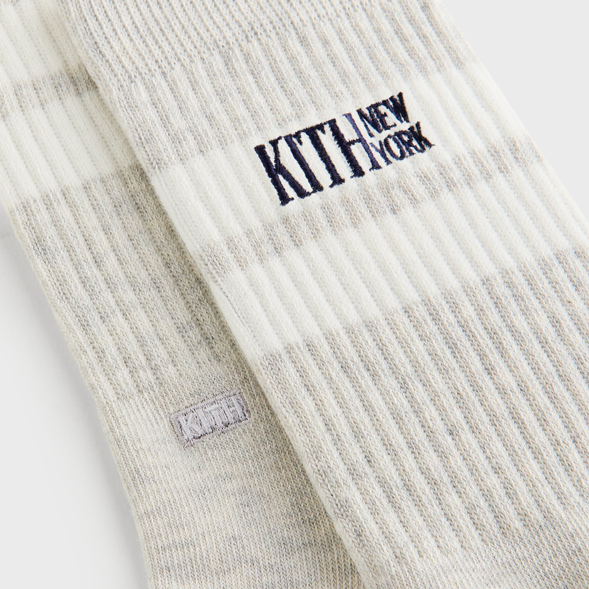 Kith Calf Stripe Socks - Heather Grey