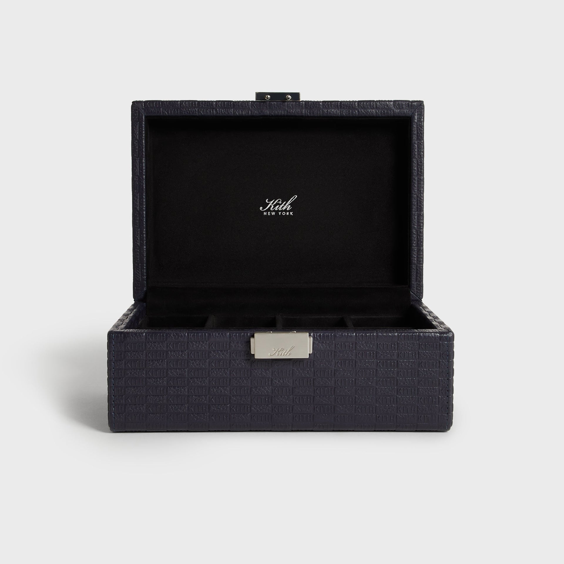 Kith Monogram Tumbled Saffiano Leather Watch Box - Ink - PH