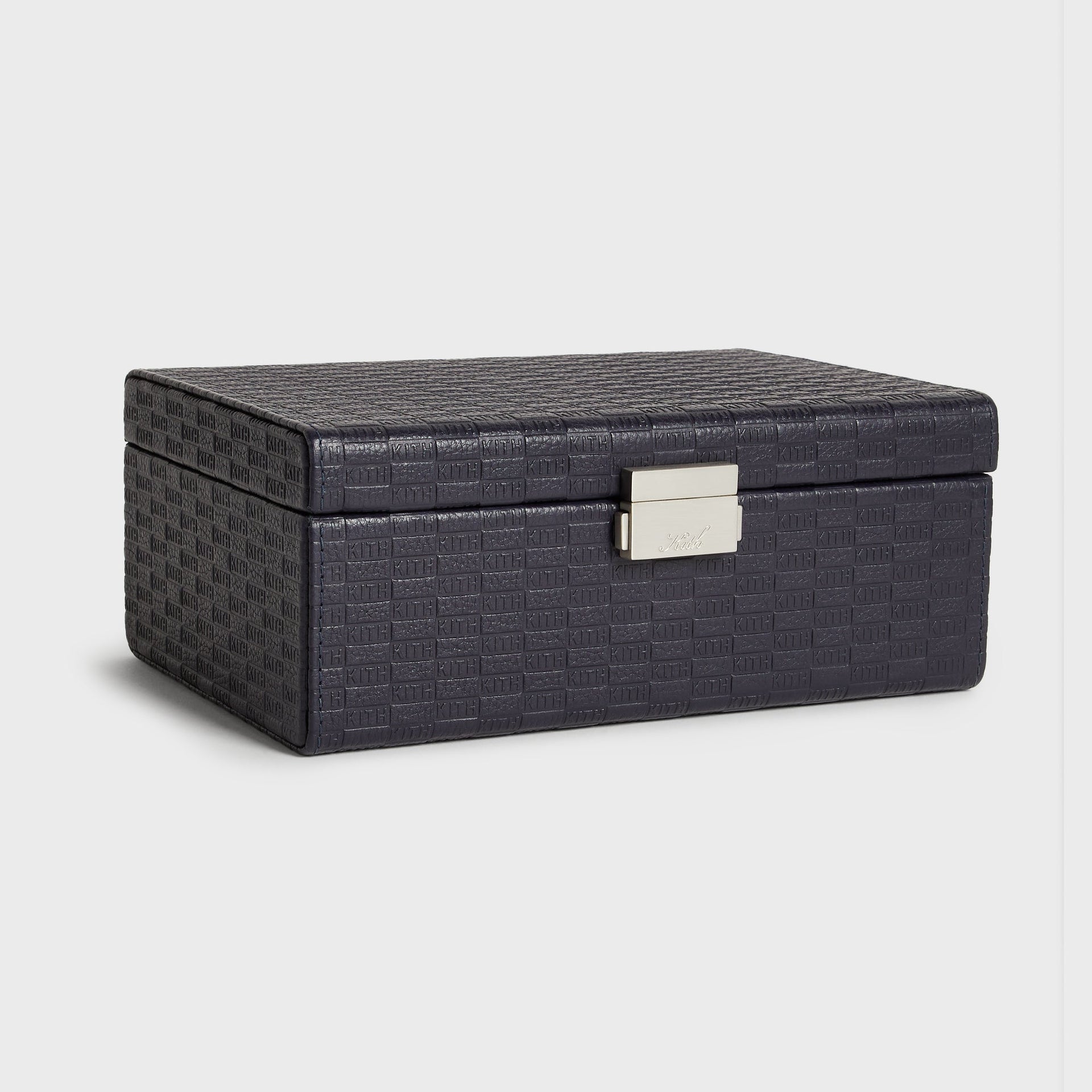 Kith Monogram Tumbled Saffiano Leather Watch Box - Ink - PH