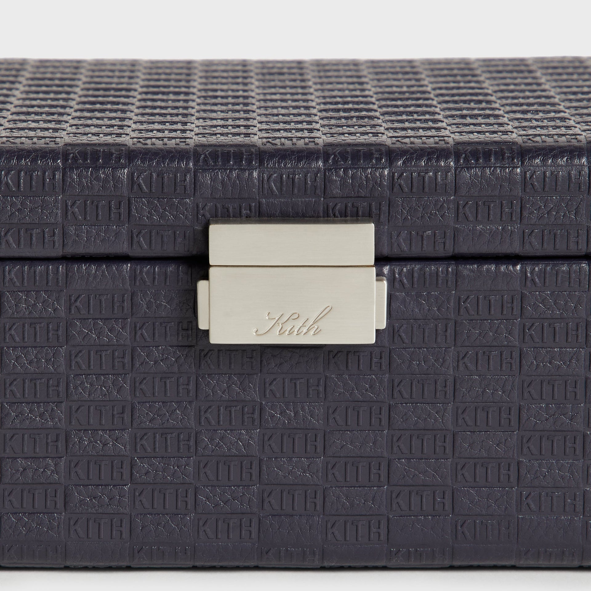 Kith Monogram Tumbled Saffiano Leather Watch Box - Ink