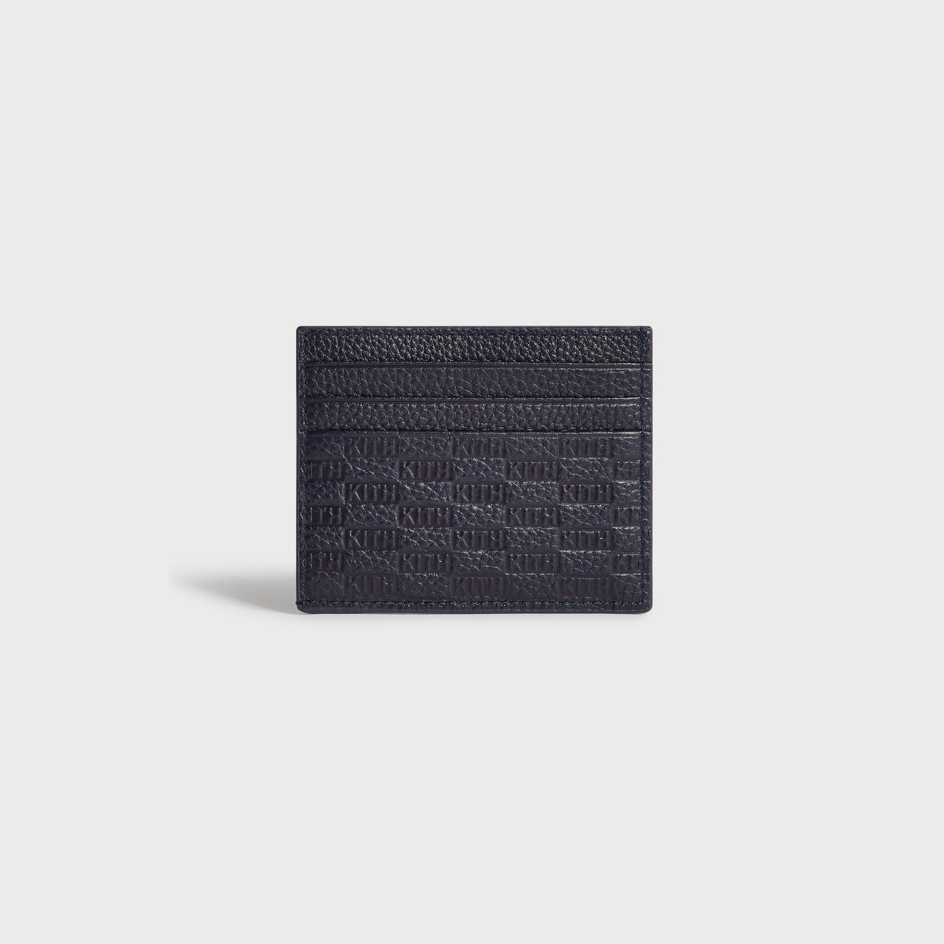 Kith Monogram Tumbled Leather Card Holder - Ink - PH