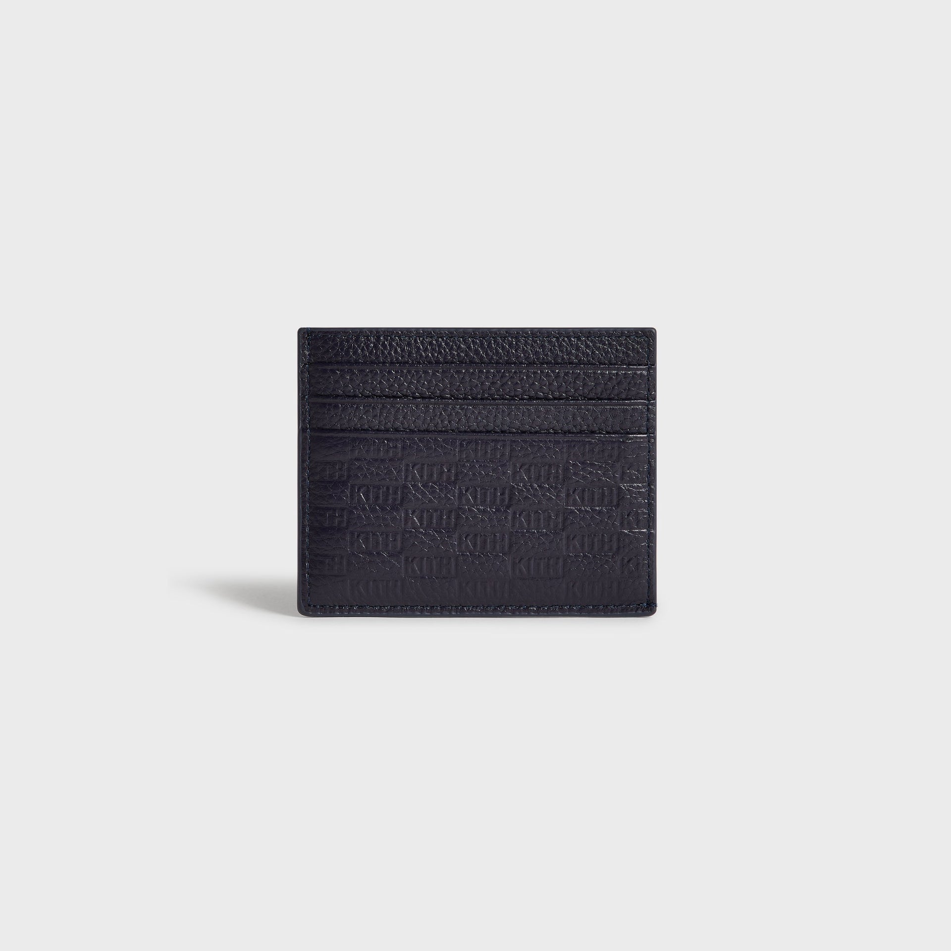 Kith Monogram Tumbled Leather Card Holder - Ink