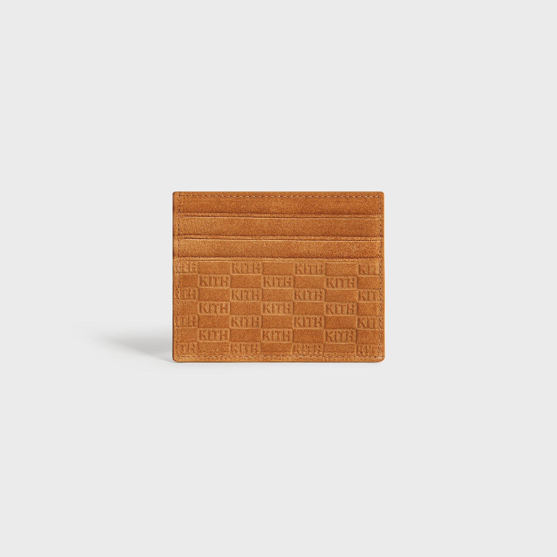 Kith Monogram Suede Cardholder - Argil