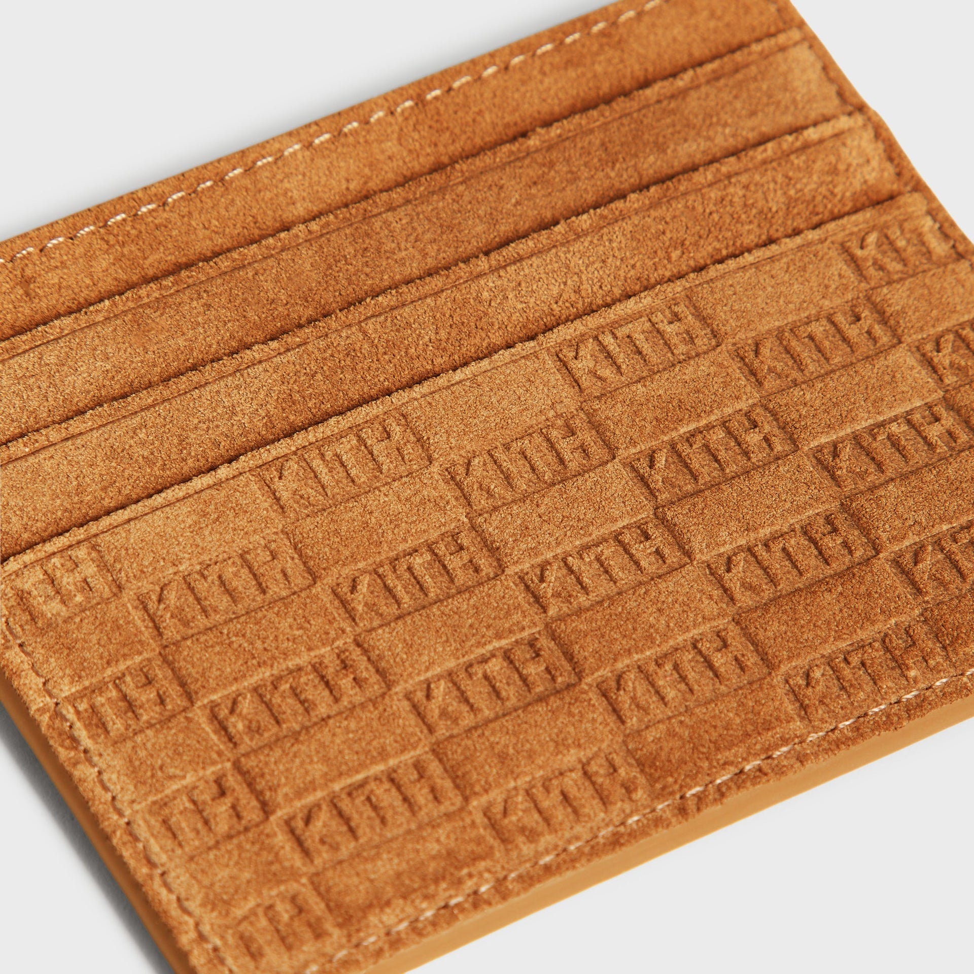 Kith Monogram Suede Cardholder - Argil - PH