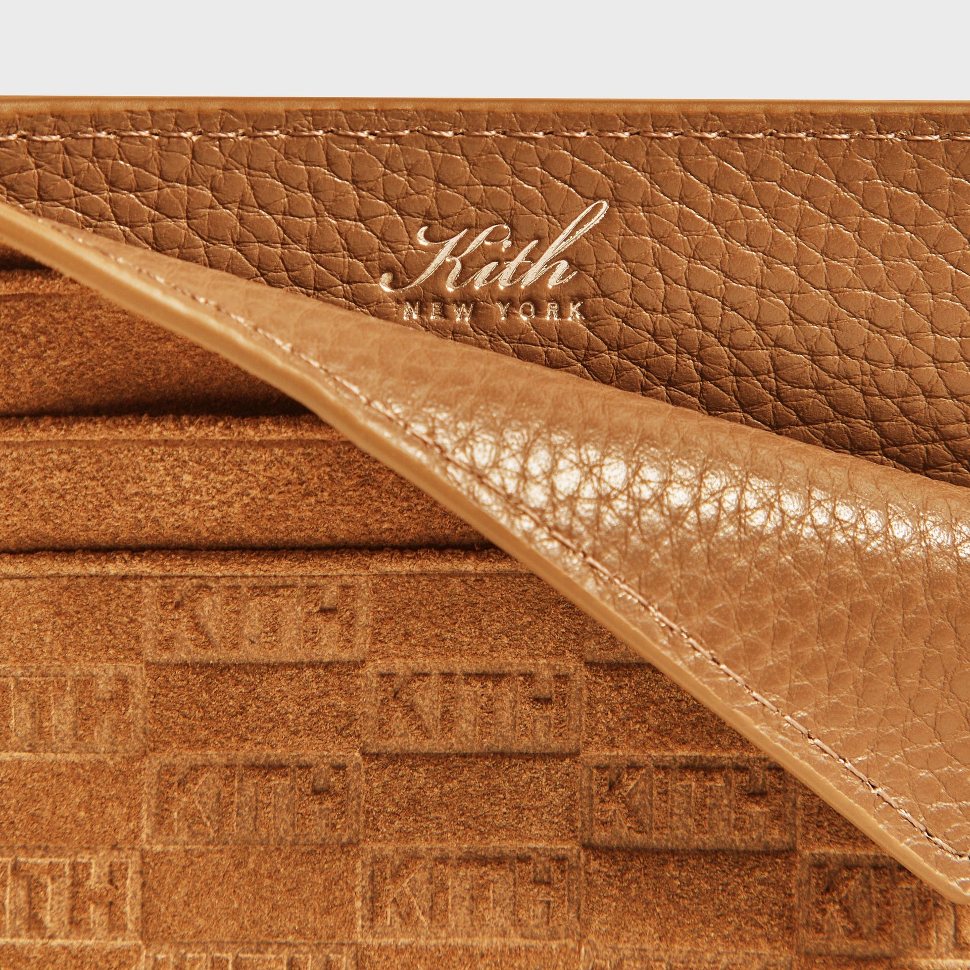 Kith Monogram Suede Cardholder - Argil - PH