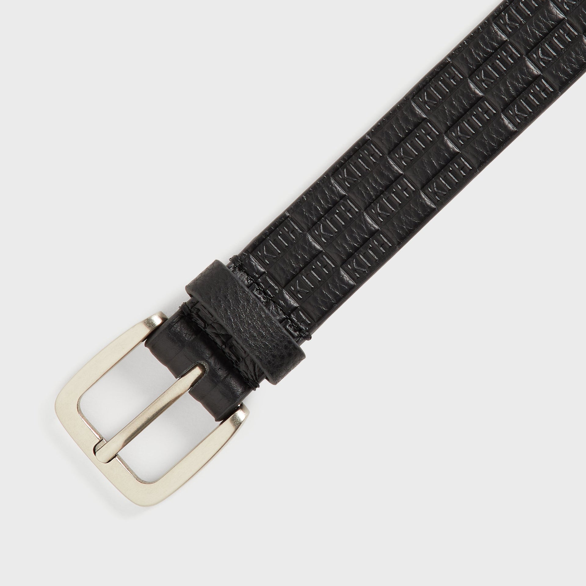 Kith Monogram Tumbled Leather Belt - Black - PH