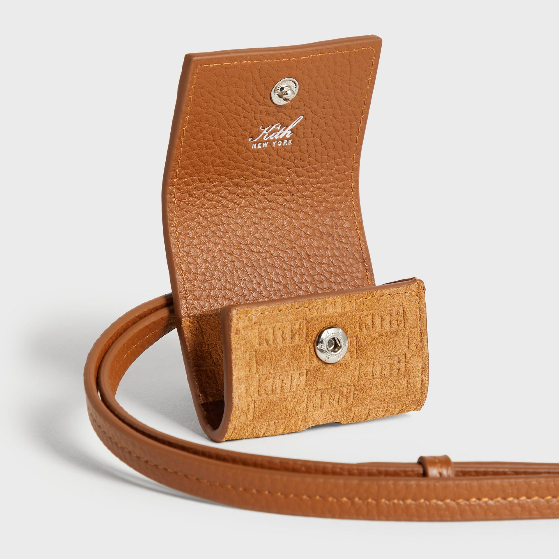 Kith Monogram Suede Airpod Case - Argil