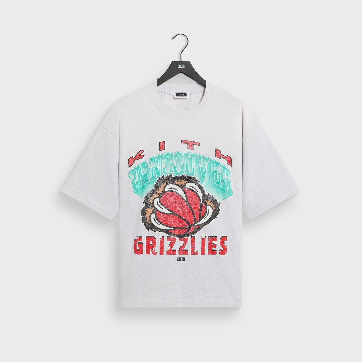 Kith for the Vancouver Grizzlies Vintage Jones II Tee - Light Heather Grey - PH