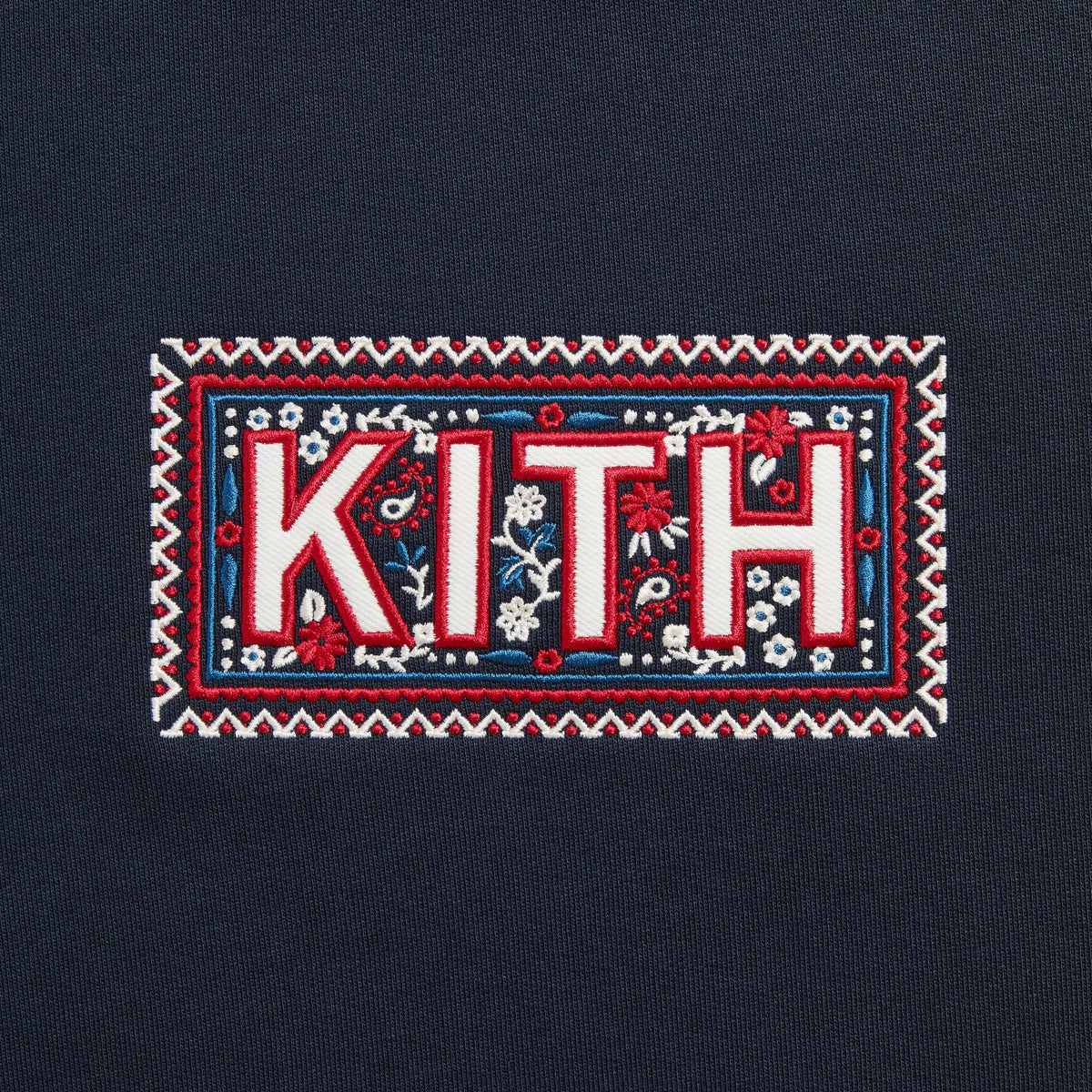 Kith Needlepoint Box Logo Nelson Crewneck - Nocturnal