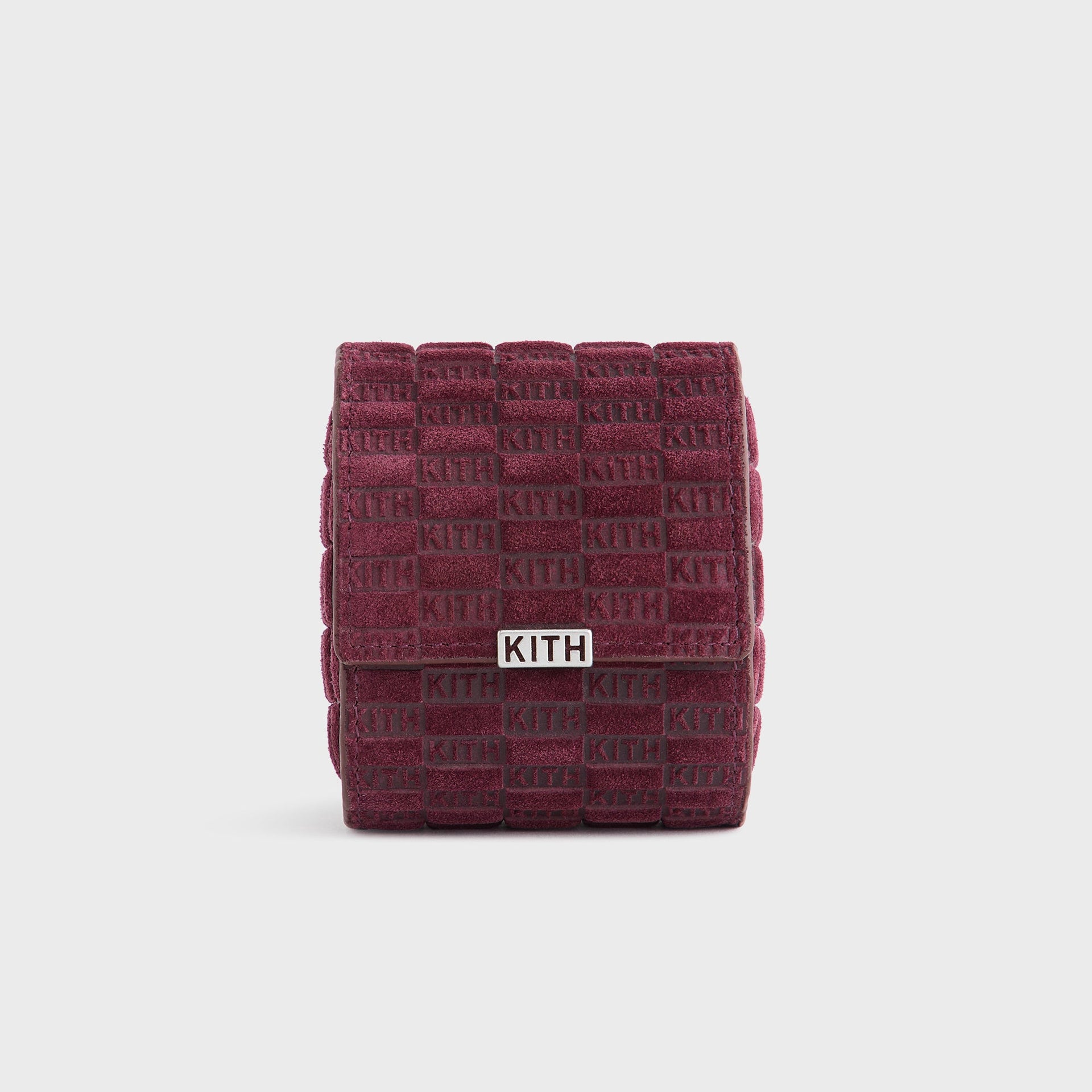 Kith Monogram Suede Leather Single Watch Roll - Magma
