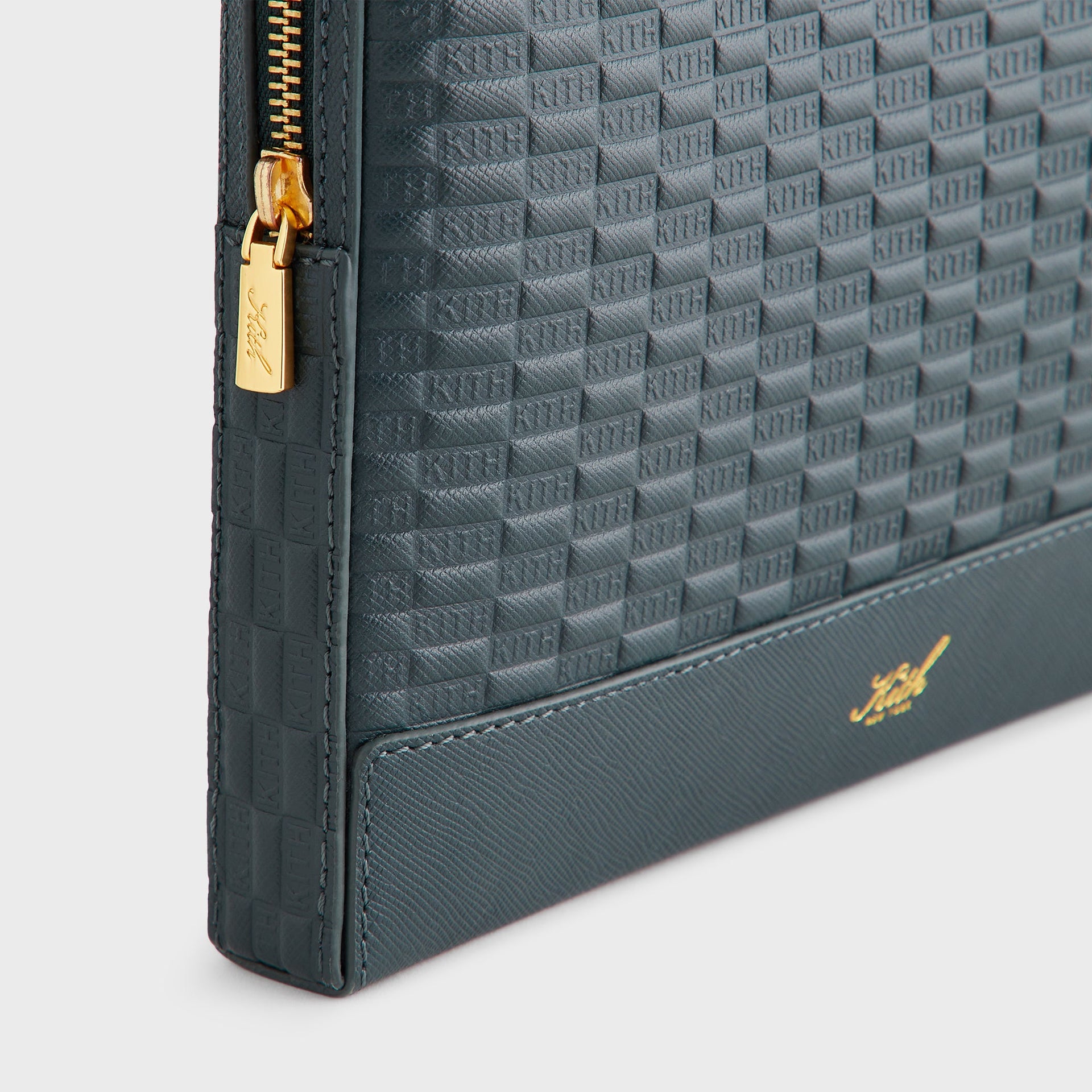 Kith Monogram Leather 11" Tech Case - Stadium