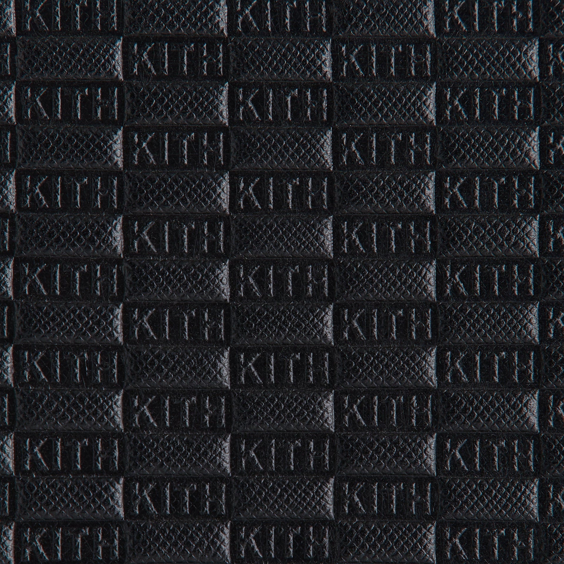 Kith Monogram Leather 15" Laptop Case - Black