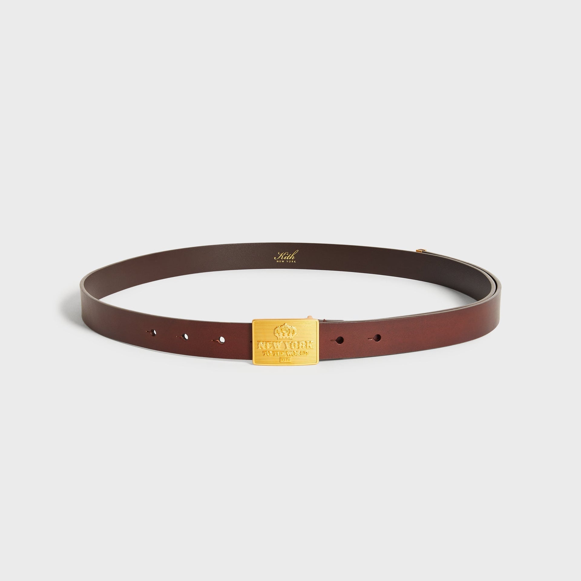 Kith New York Plaque Belt - Walnut - PH