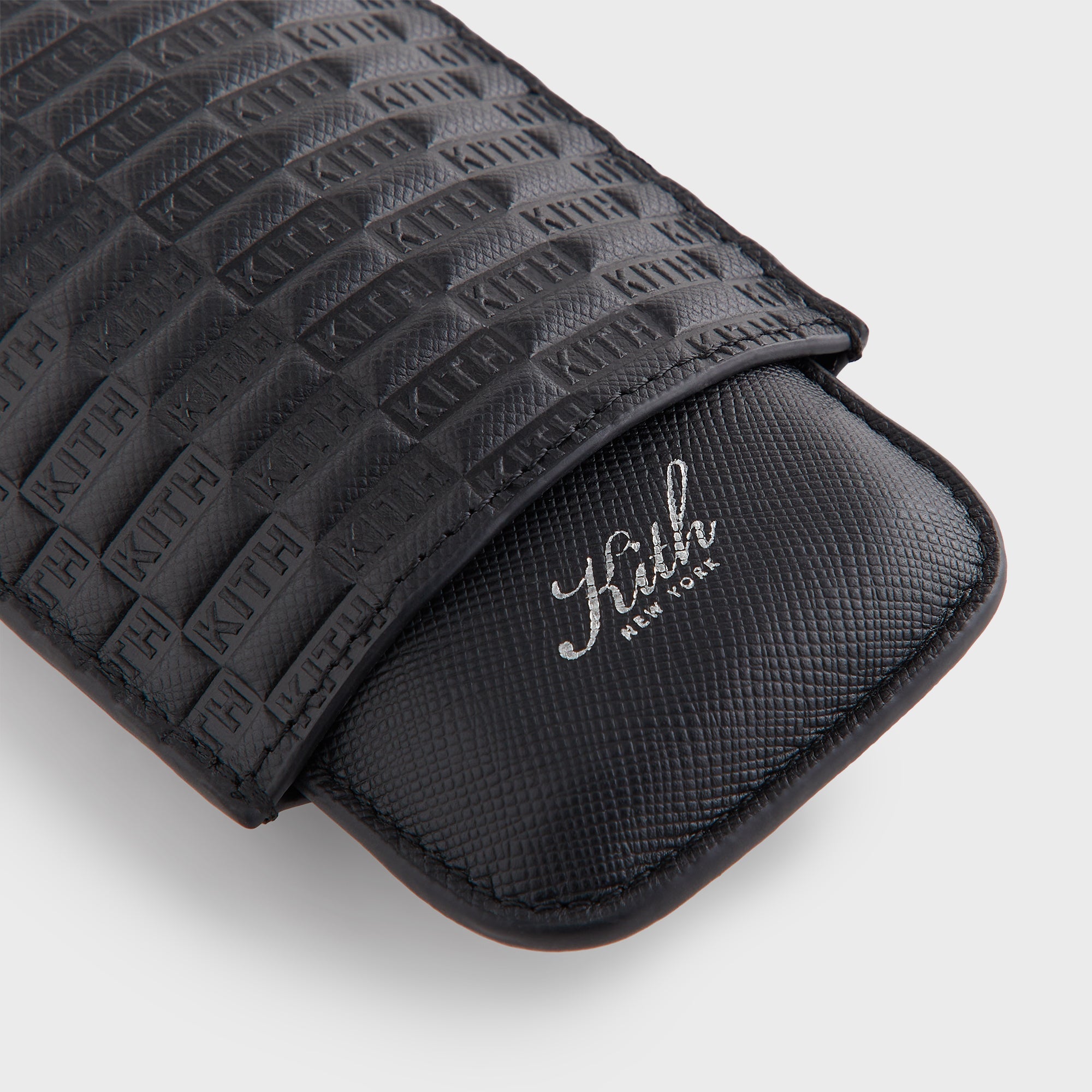 Kith Monogram Saffiano Leather Cigar Case - Black – Kith Japan