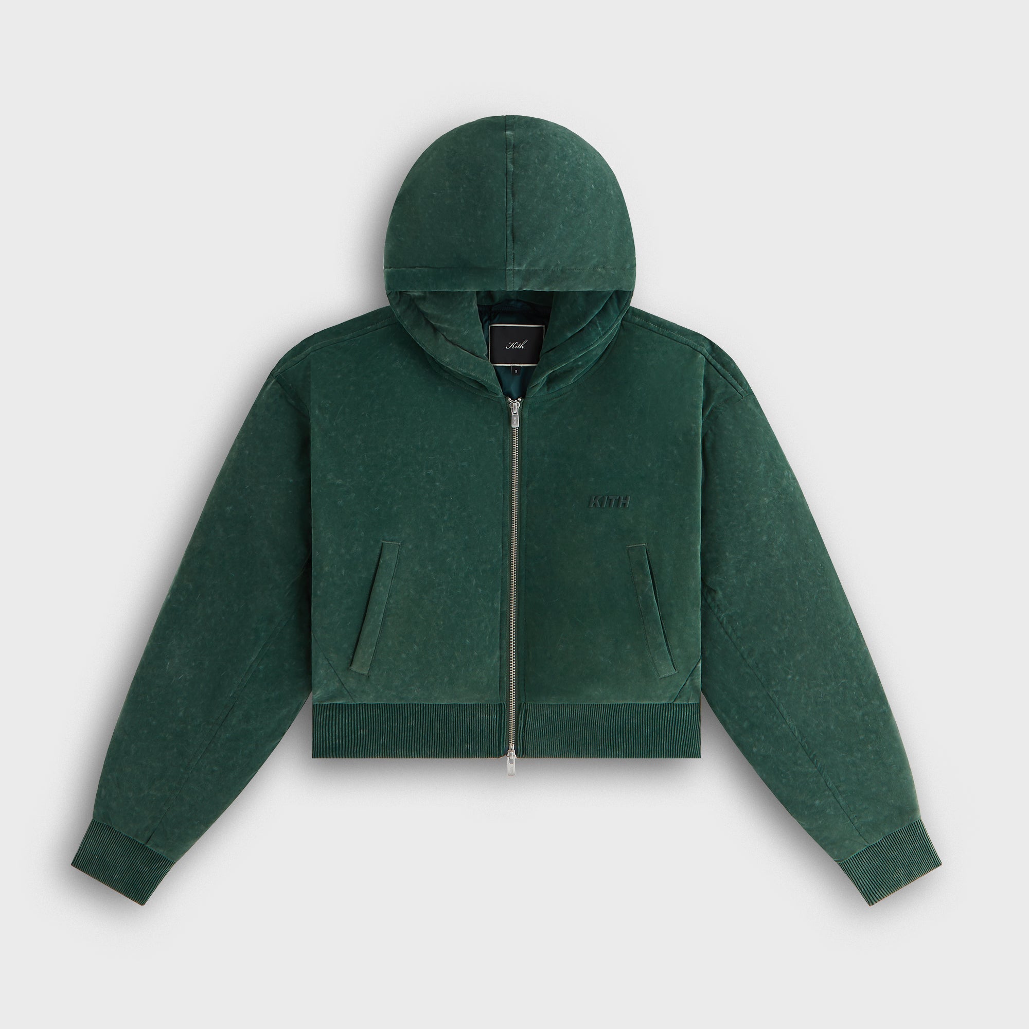kith セットアップ　グリーン　Mサイズ Kith Women Bex Cropped Sueded Jersey Puffer - Montane – Kith Japan