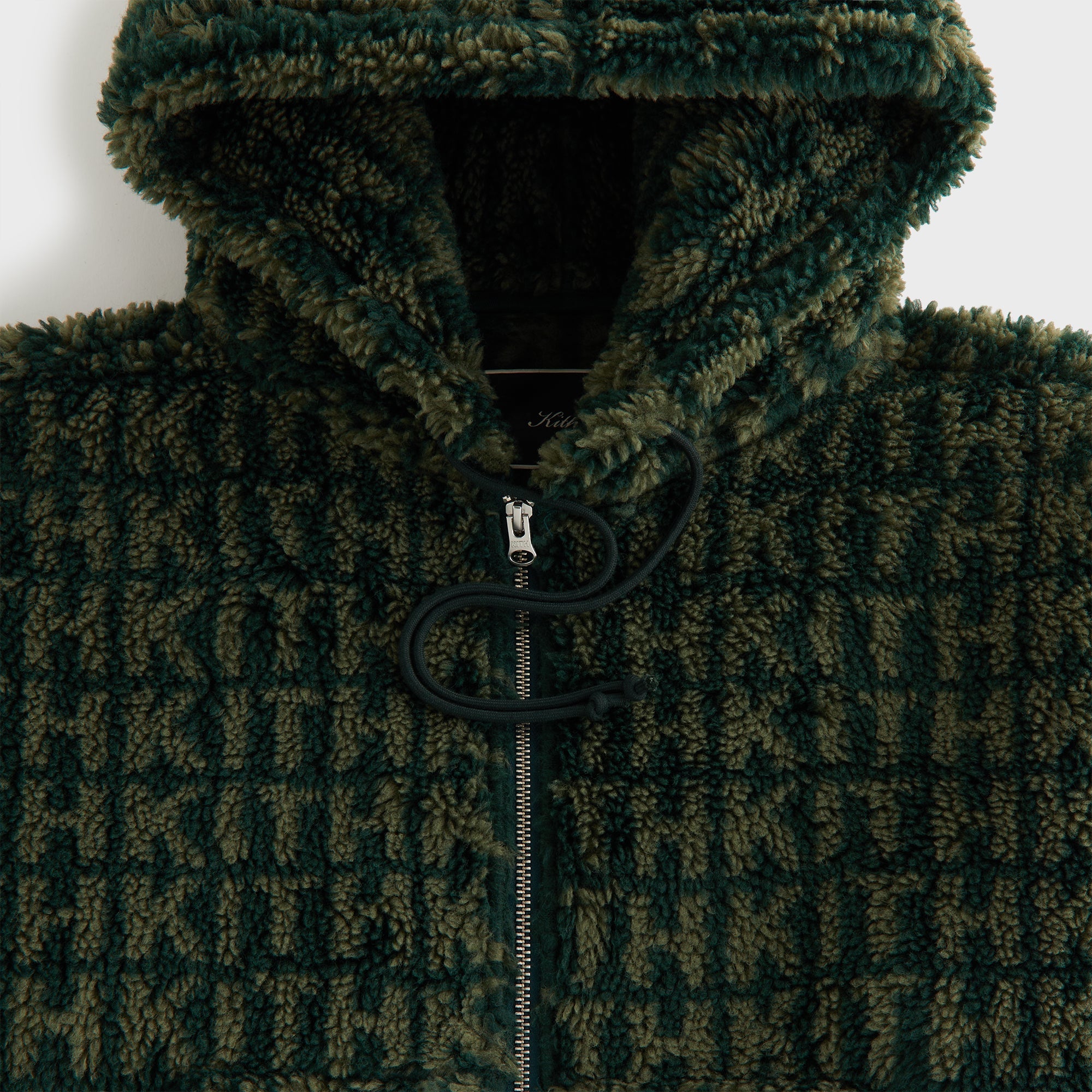 Kith Women Sylas Sherpa Monogram Zip Hoodie - Stadium – Kith Japan