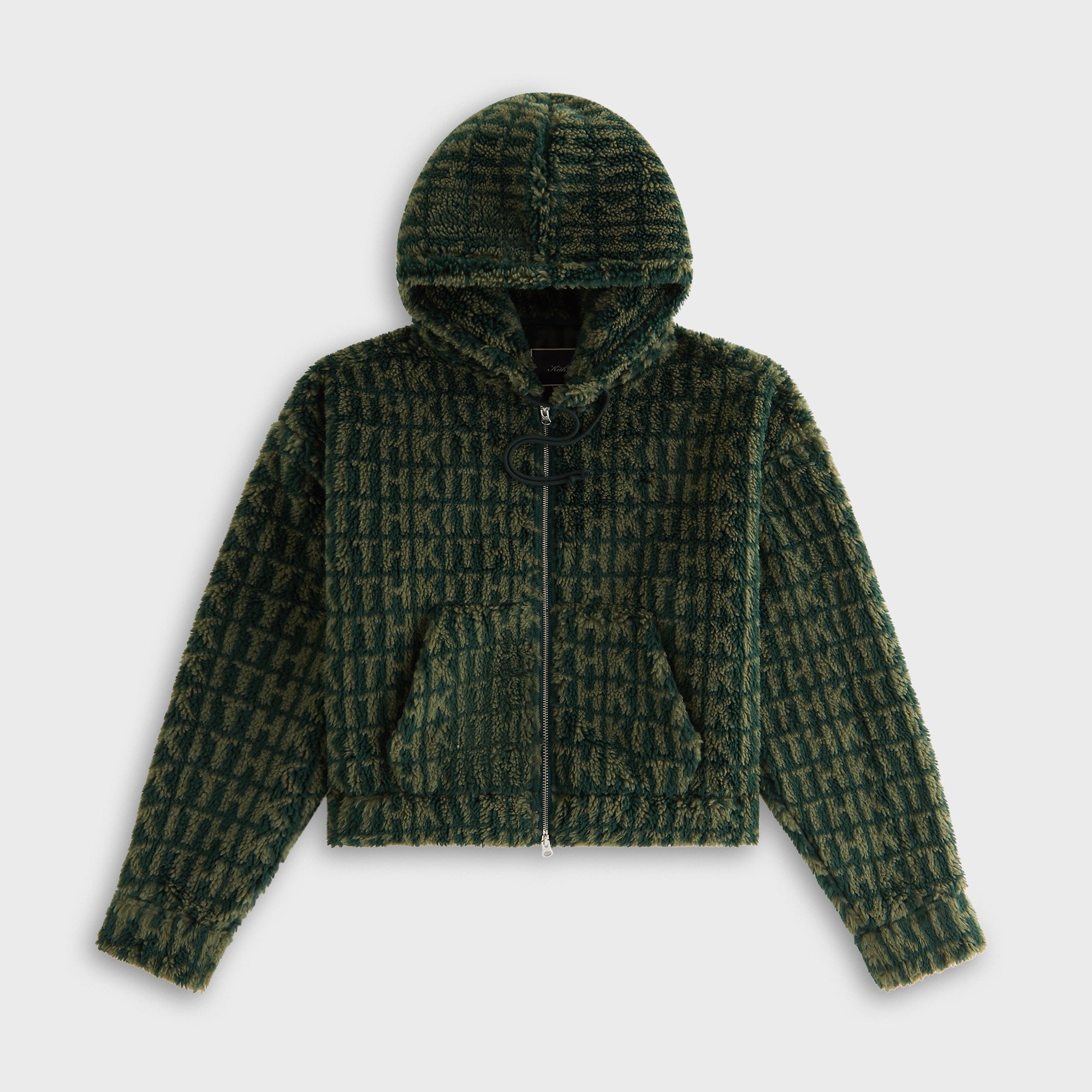 Kith Women Sylas Sherpa Monogram Zip Hoodie - Stadium – Kith Japan
