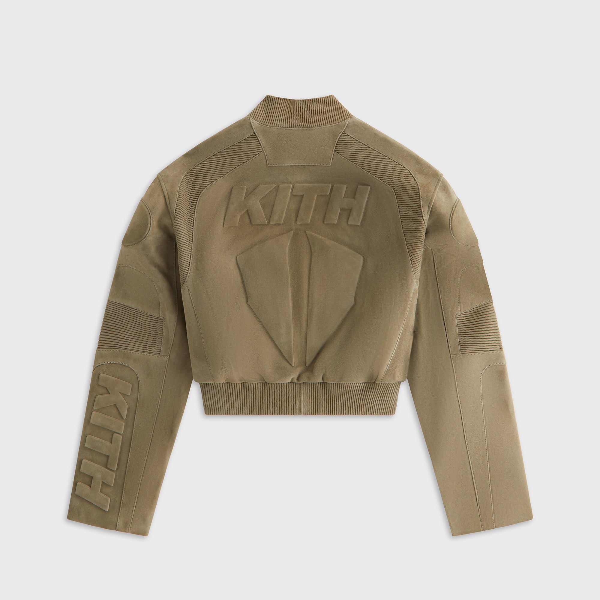 Kith Women カーキ　ナイロンジャケット/ベスト　Mサイズ Kith Women Varen Suede Moto Bomber Jacket - Scene – Kith Japan