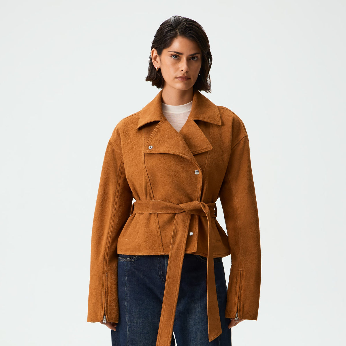 Kith Women Weslan Suede Biker Jacket - Branch
