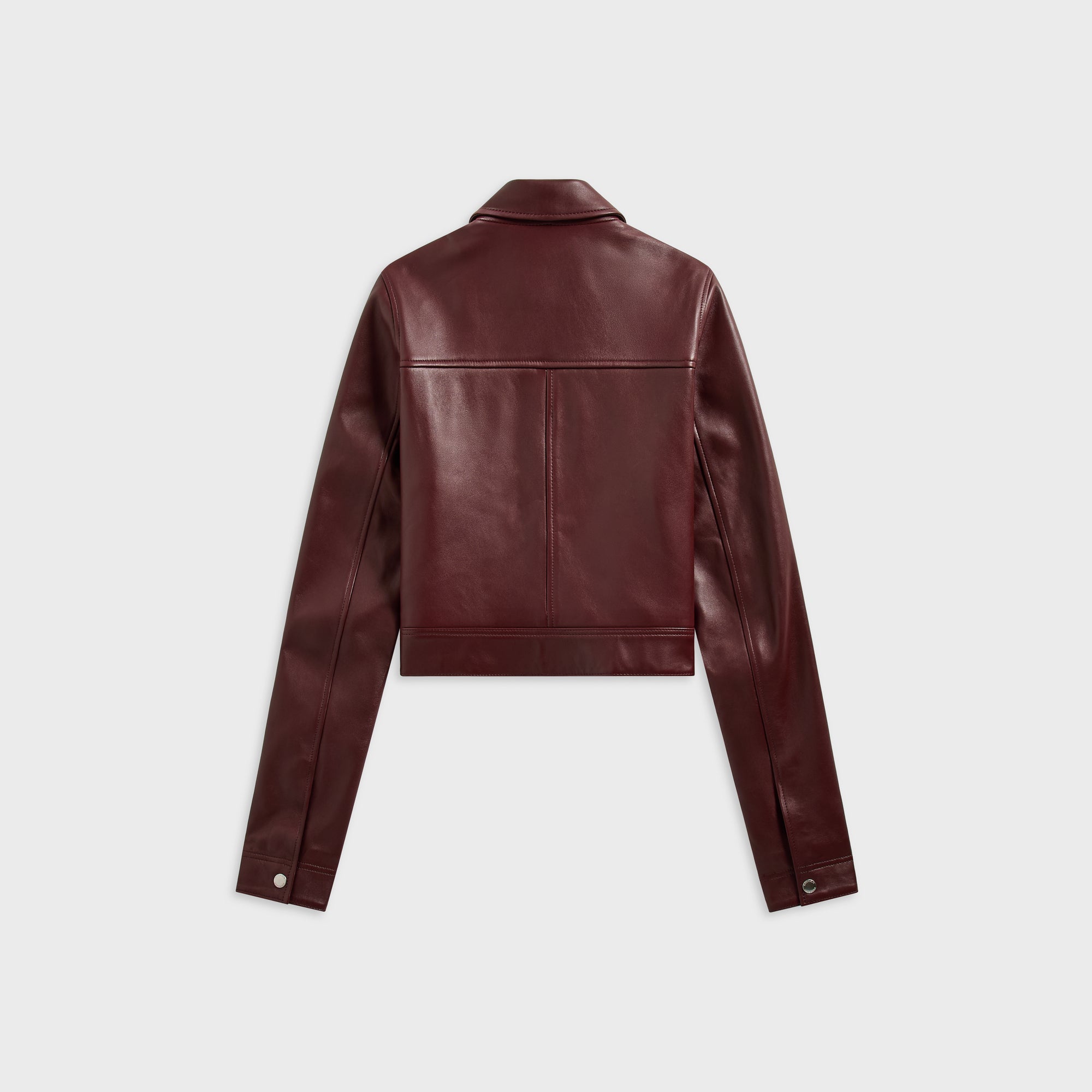 Kith Women Meika Leather Shrunken Jacket - Magma – Kith Japan