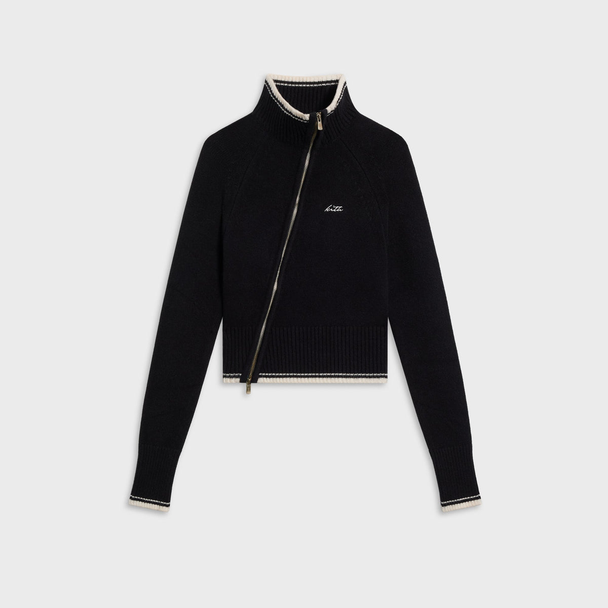 Kith Women Ina II Asymmetrical Sweater Zip - Black