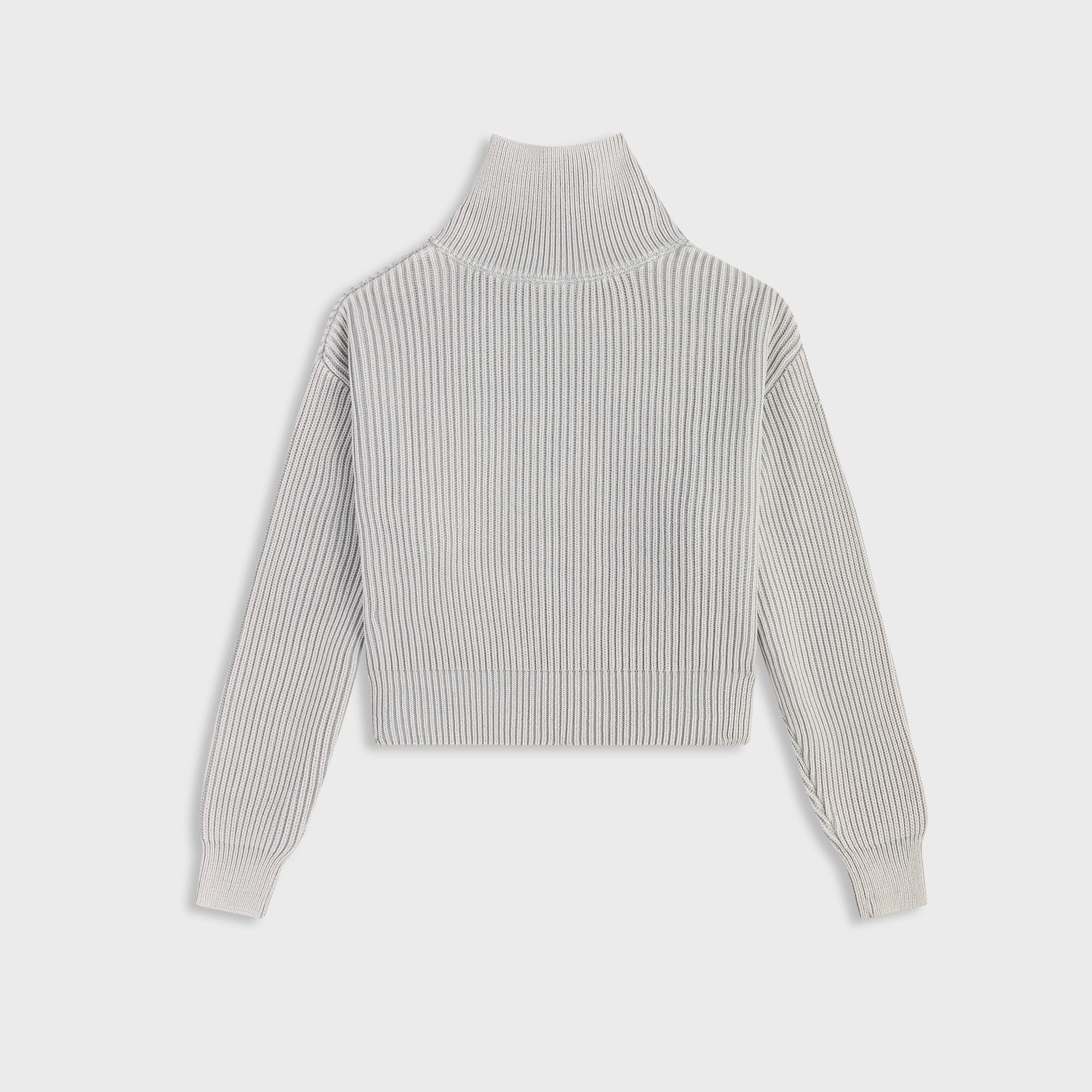 Kith ハイネックハーフスリーブポロシャツ L ライトグレー Kith Women Wyler III Asymmetrical Zip Sweater - Mist – Kith Japan