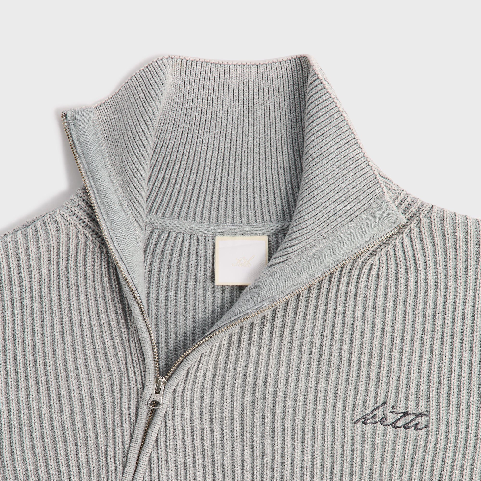 トップス kttz Kith Women Wyler III Asymmetrical Zip Sweater - Mist – Kith Japan