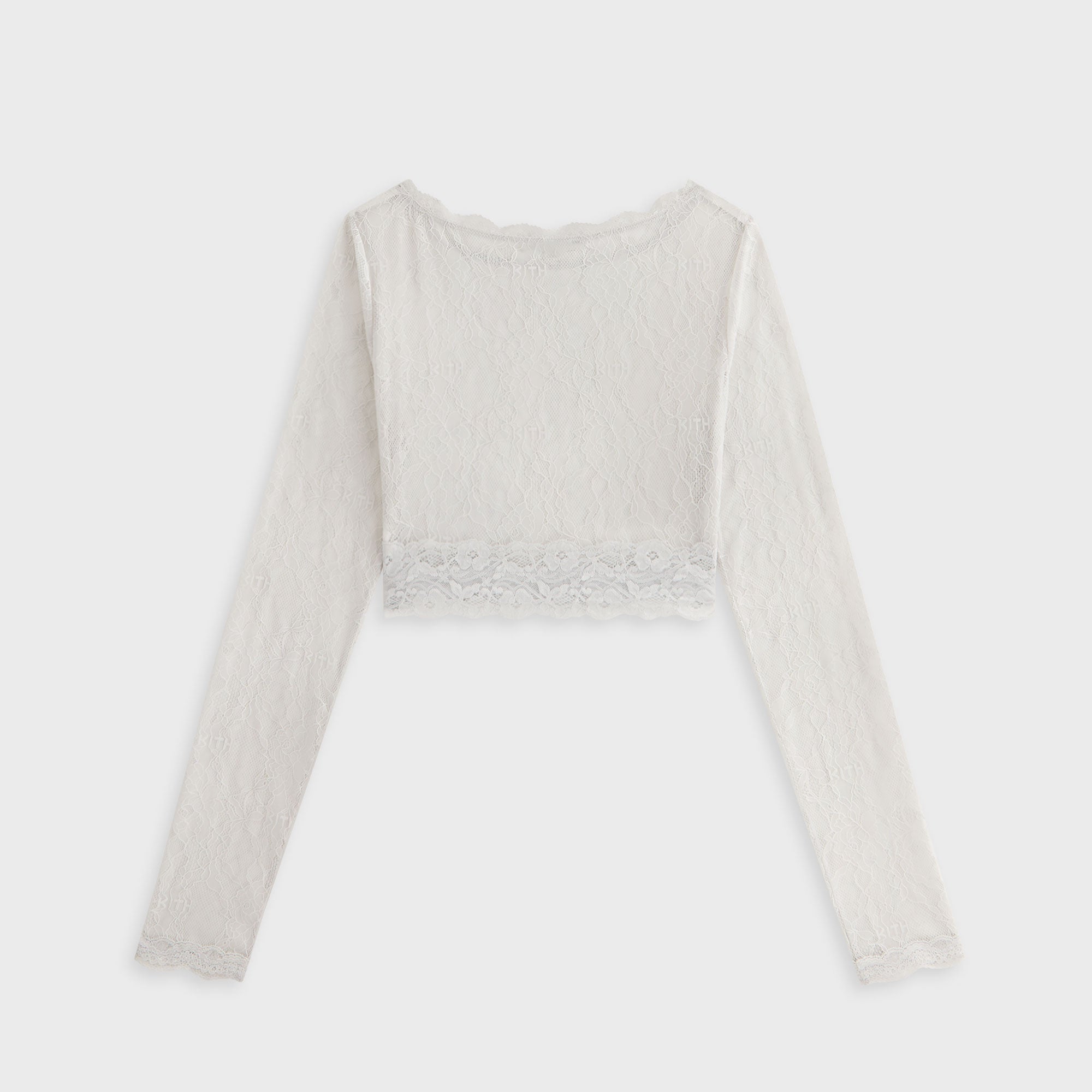 Lisa for Kith Women Piera Lace Long Sleeve Top - Tin – Kith Japan
