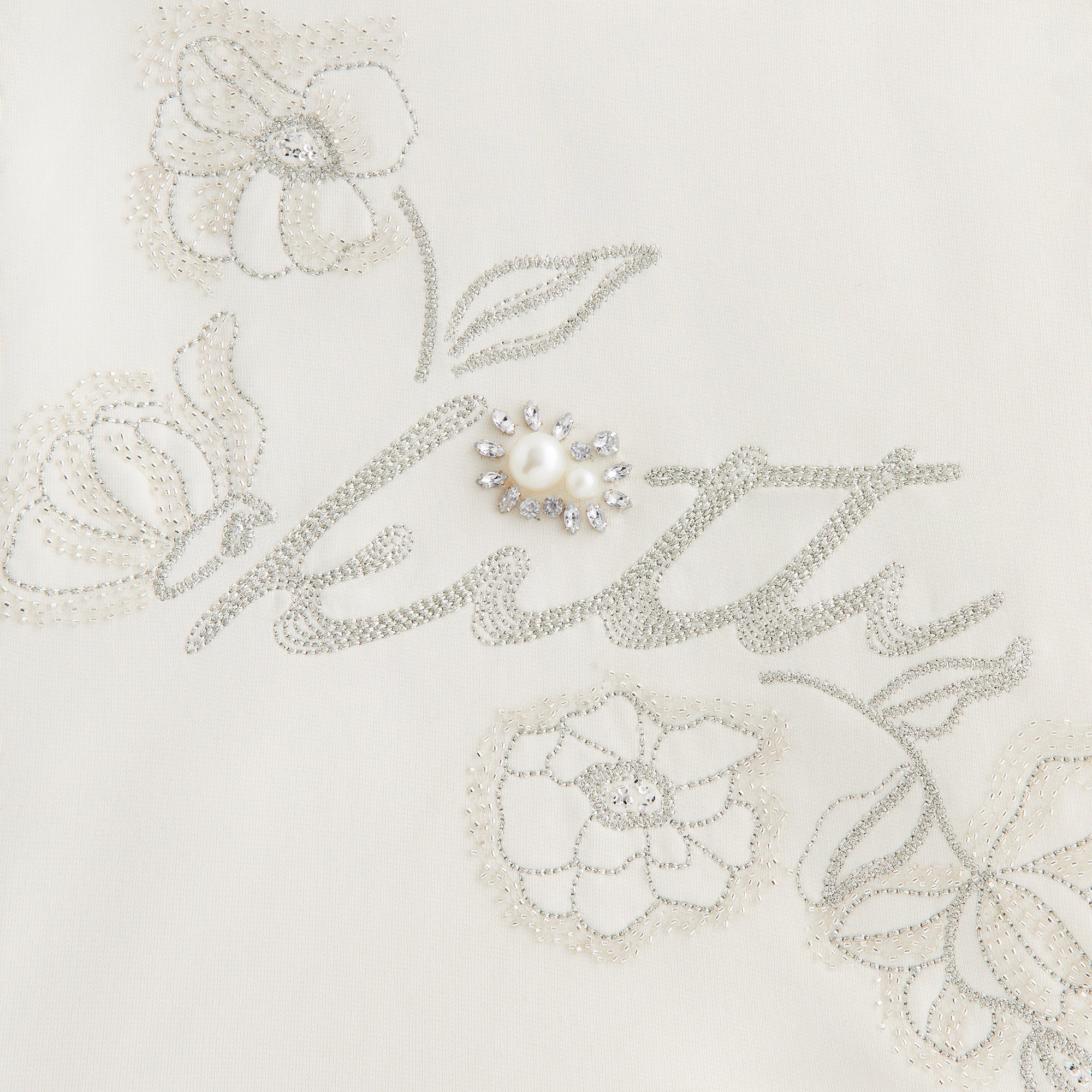 Lisa for Kith Women Isley Embellished Mockneck Crewneck - Sandrift