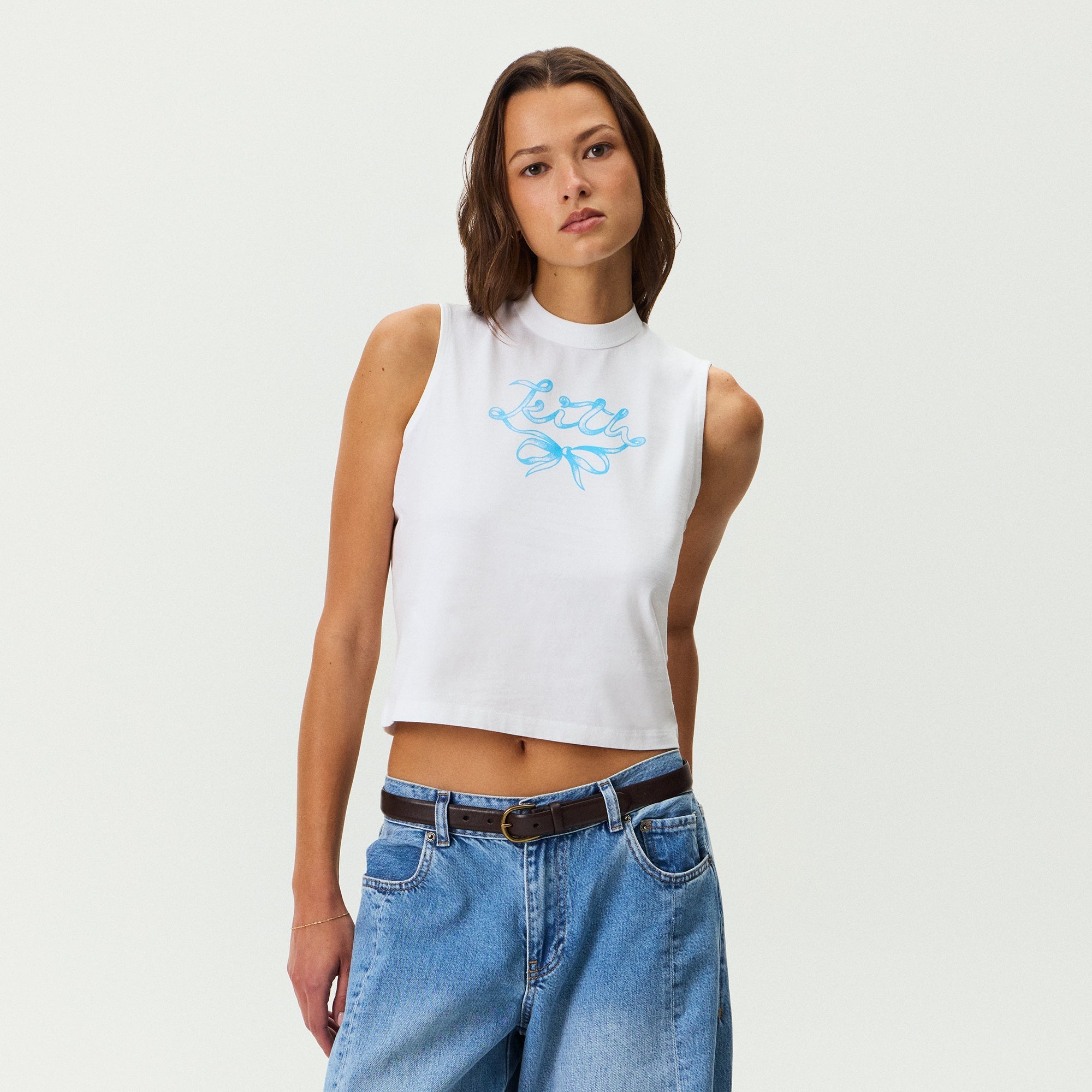 Kith Women Tallen Ribbon Muscle Tank - White – Kith Japan