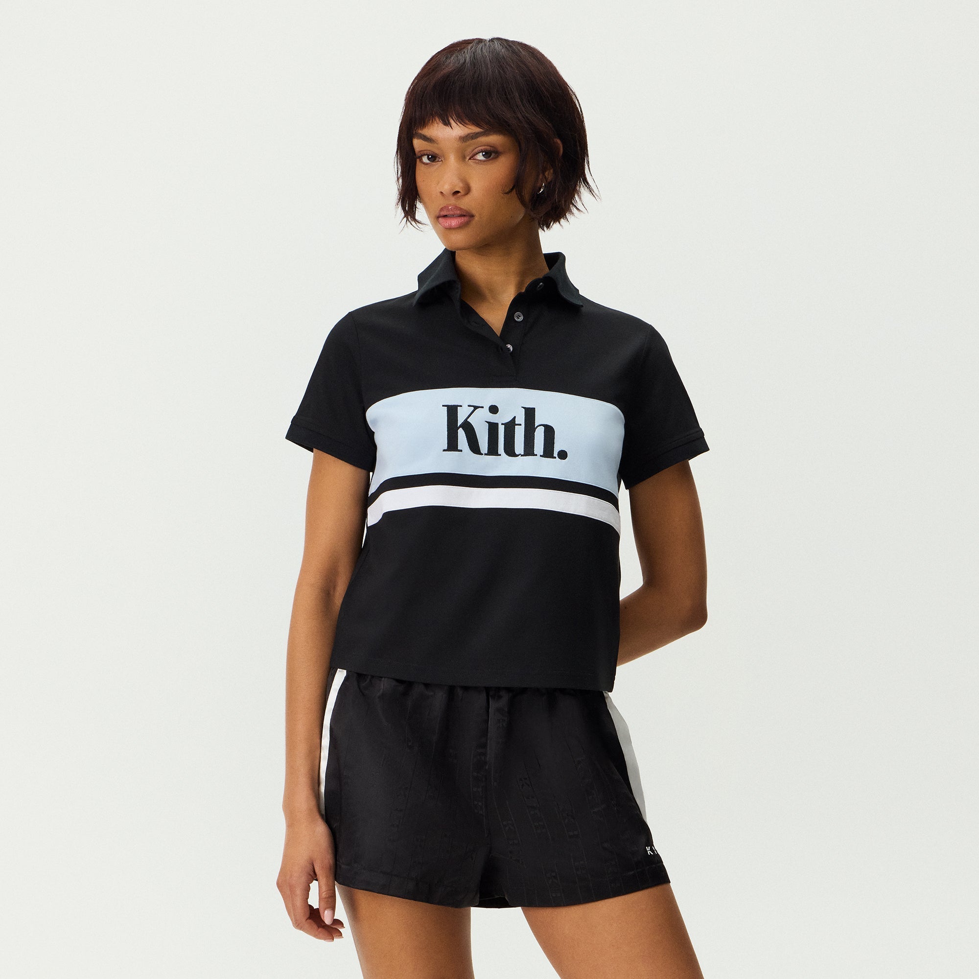 Kith Women Breda Paneled Polo - Black – Kith Japan