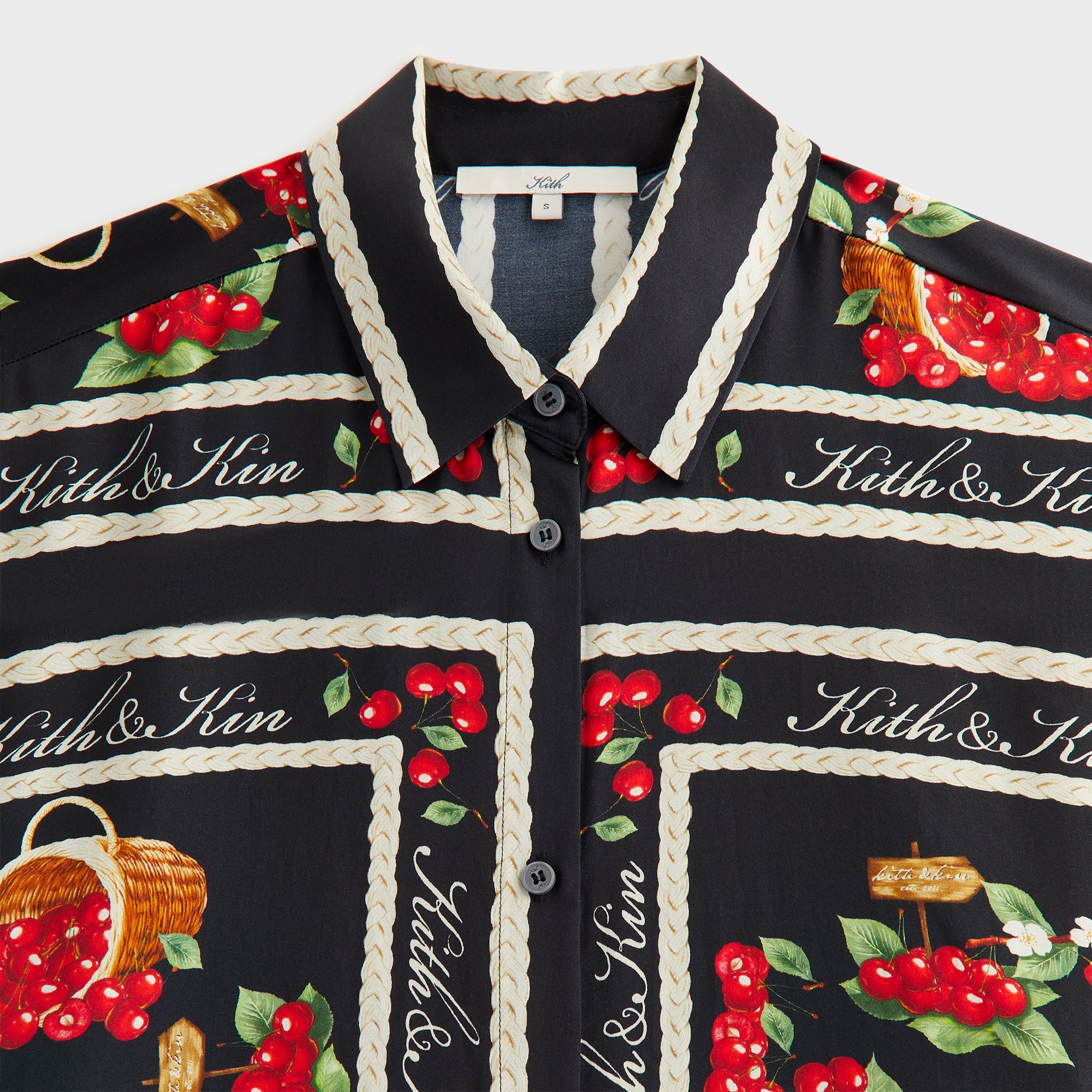 Kith Women Siena Cherry Button Up Shirt - Black – Kith Japan