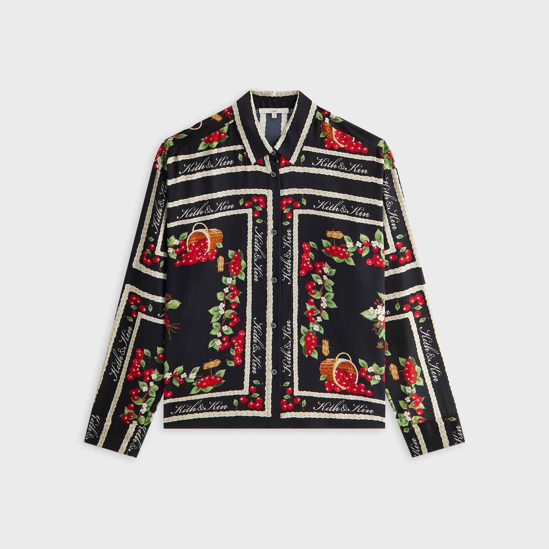 Kith Women Siena Cherry Button Up Shirt - Black - PH