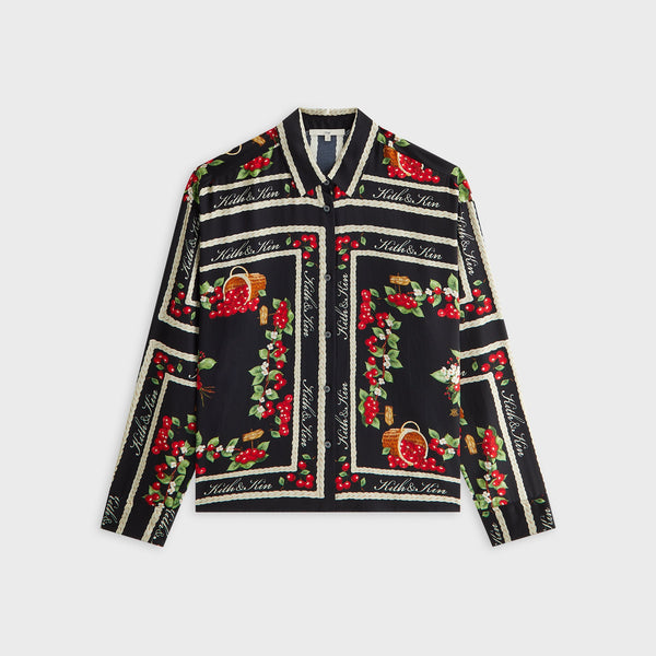 Kith Women Siena Cherry Button Up Shirt - Black – Kith Japan