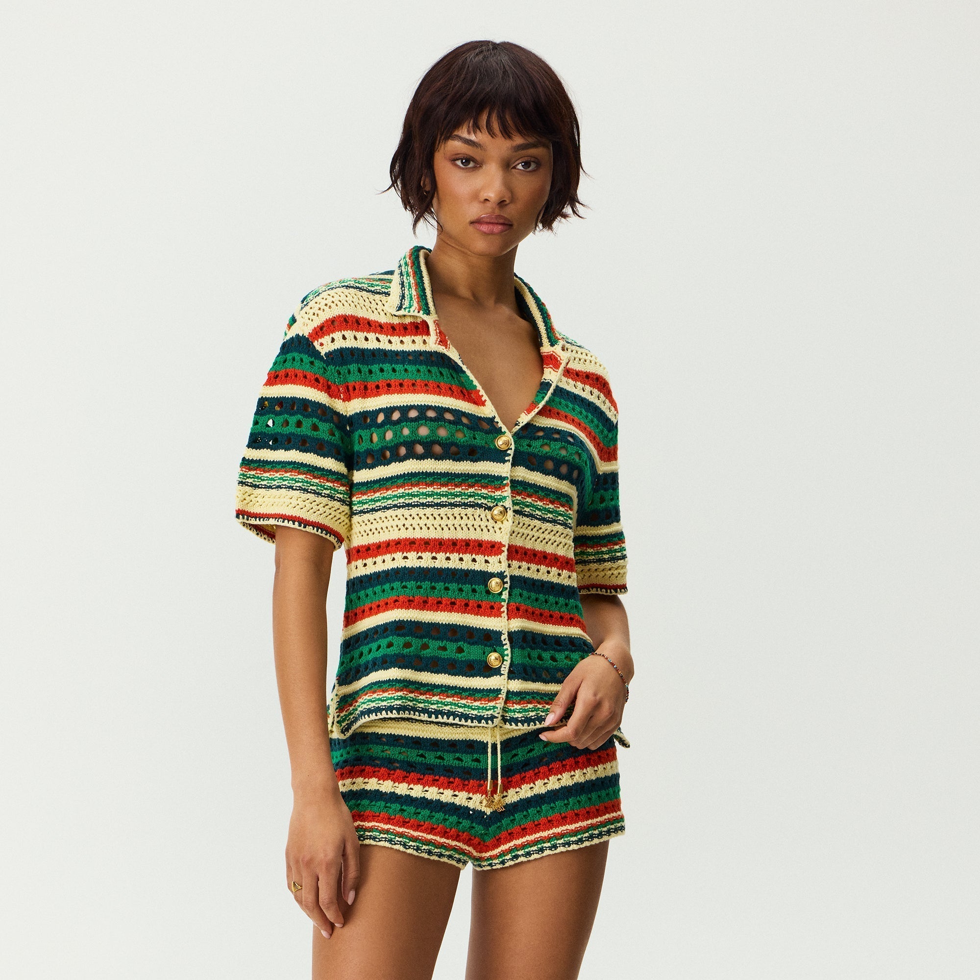 Kith Women Elena II Eyelet Crochet Shirt - Spirited - PH – Kith Japan