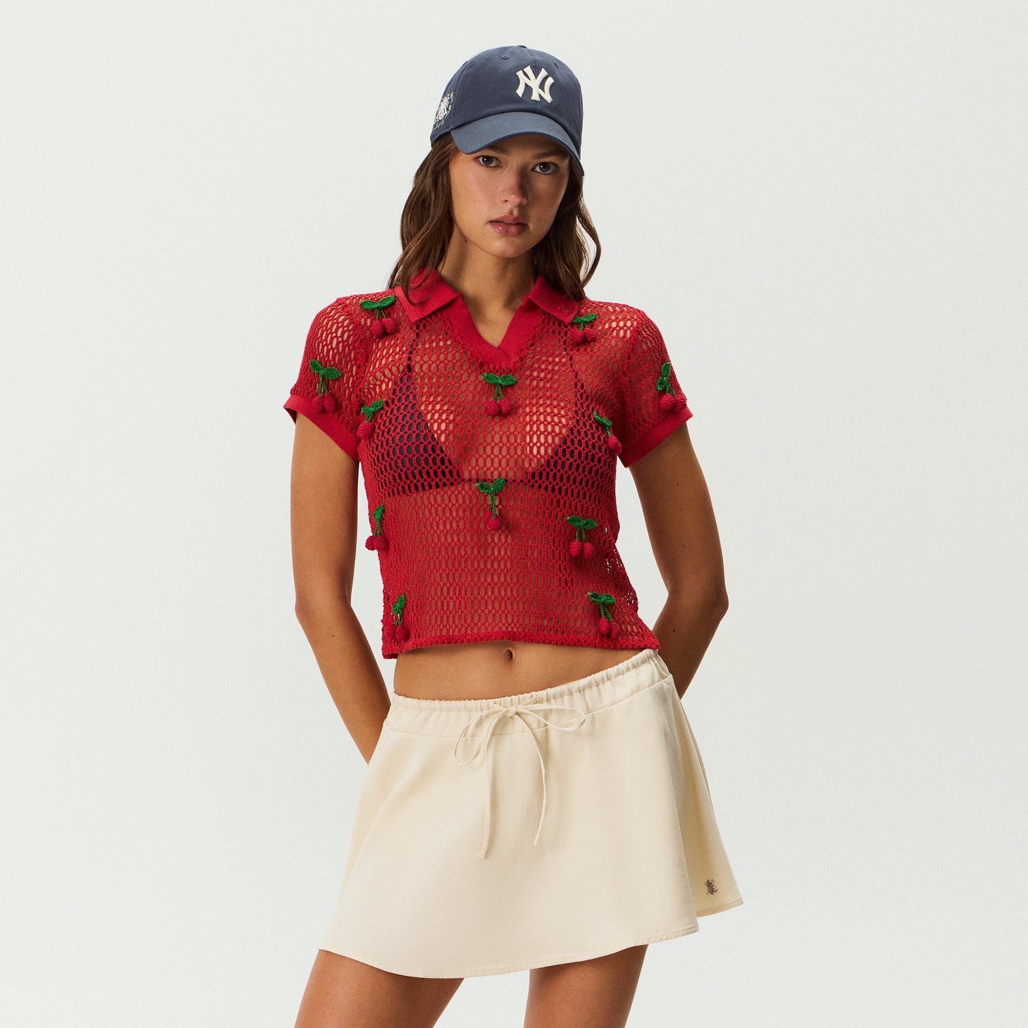 Kith Women Hedi Cherry Sweater Polo - Fury – Kith Japan