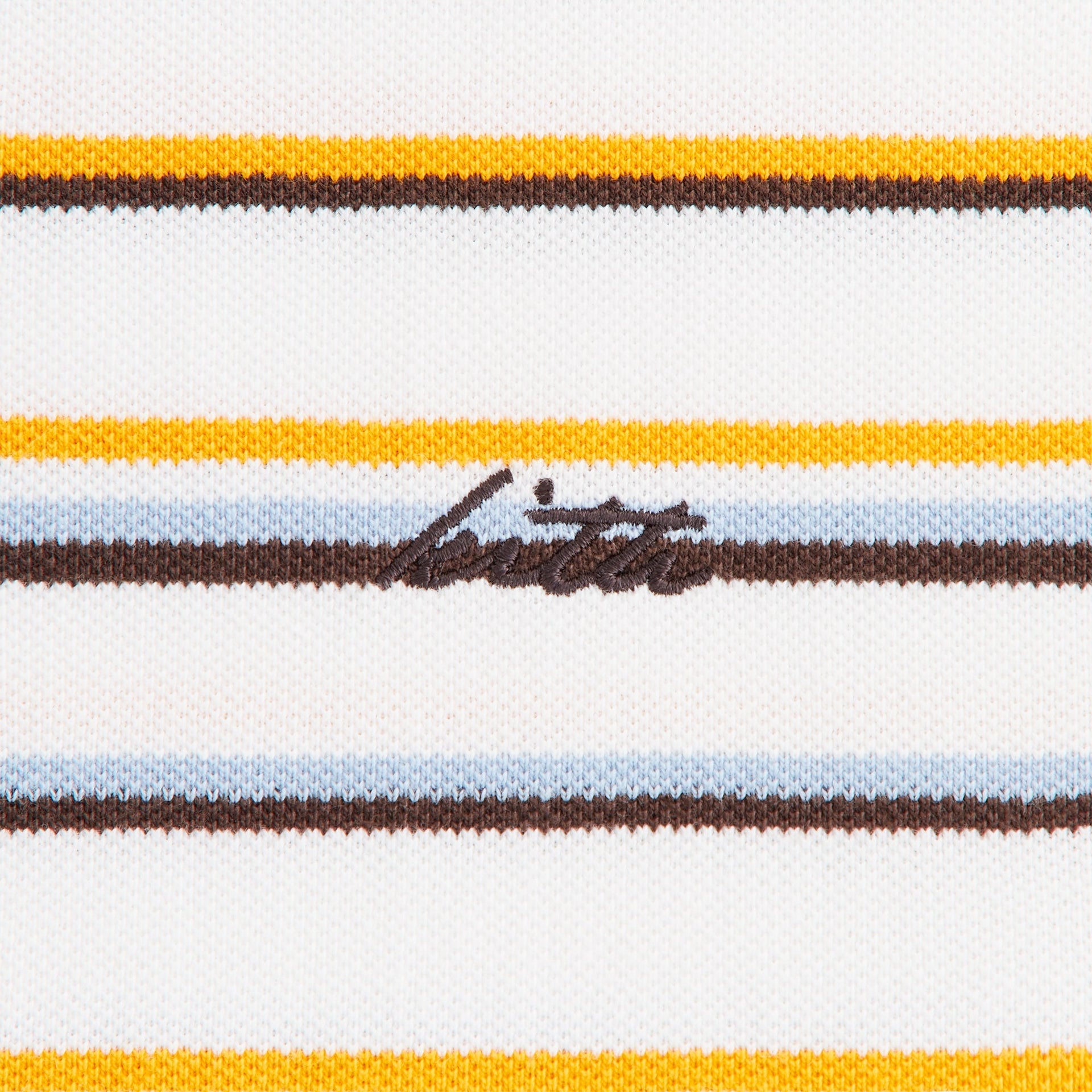 Kith Women Sadie Stripe Pique Polo - White - PH