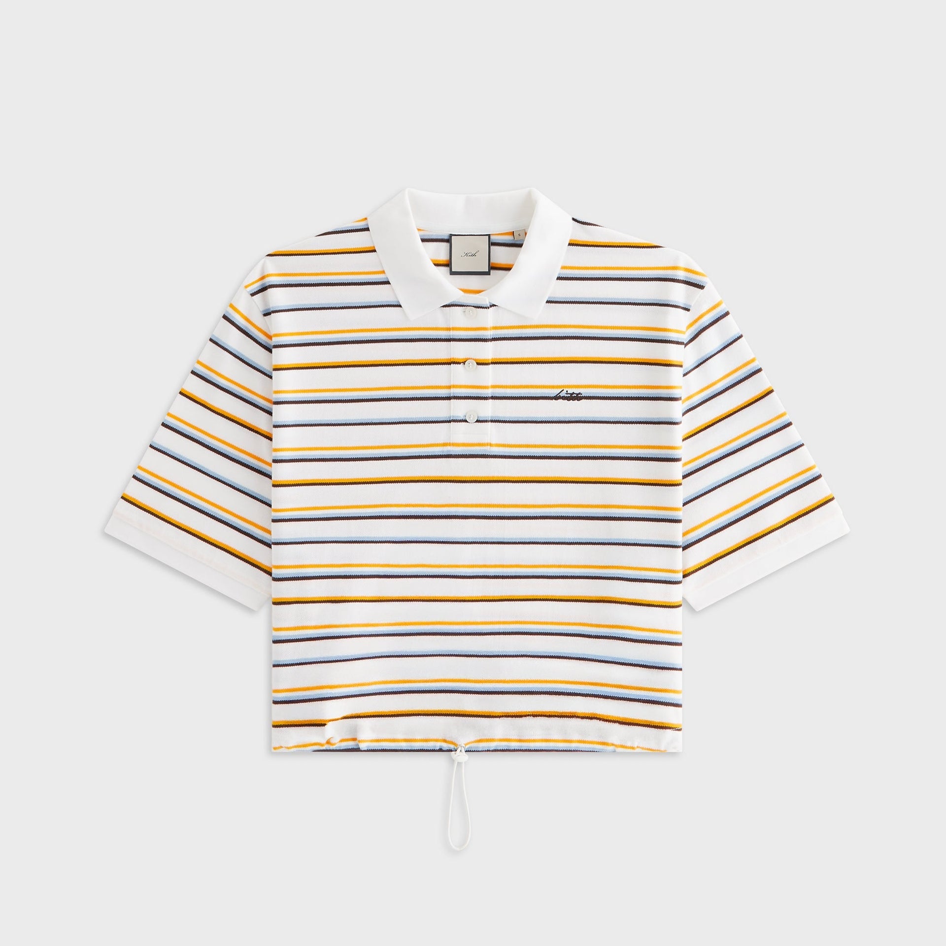Kith Women Sadie Stripe Pique Polo - White - PH