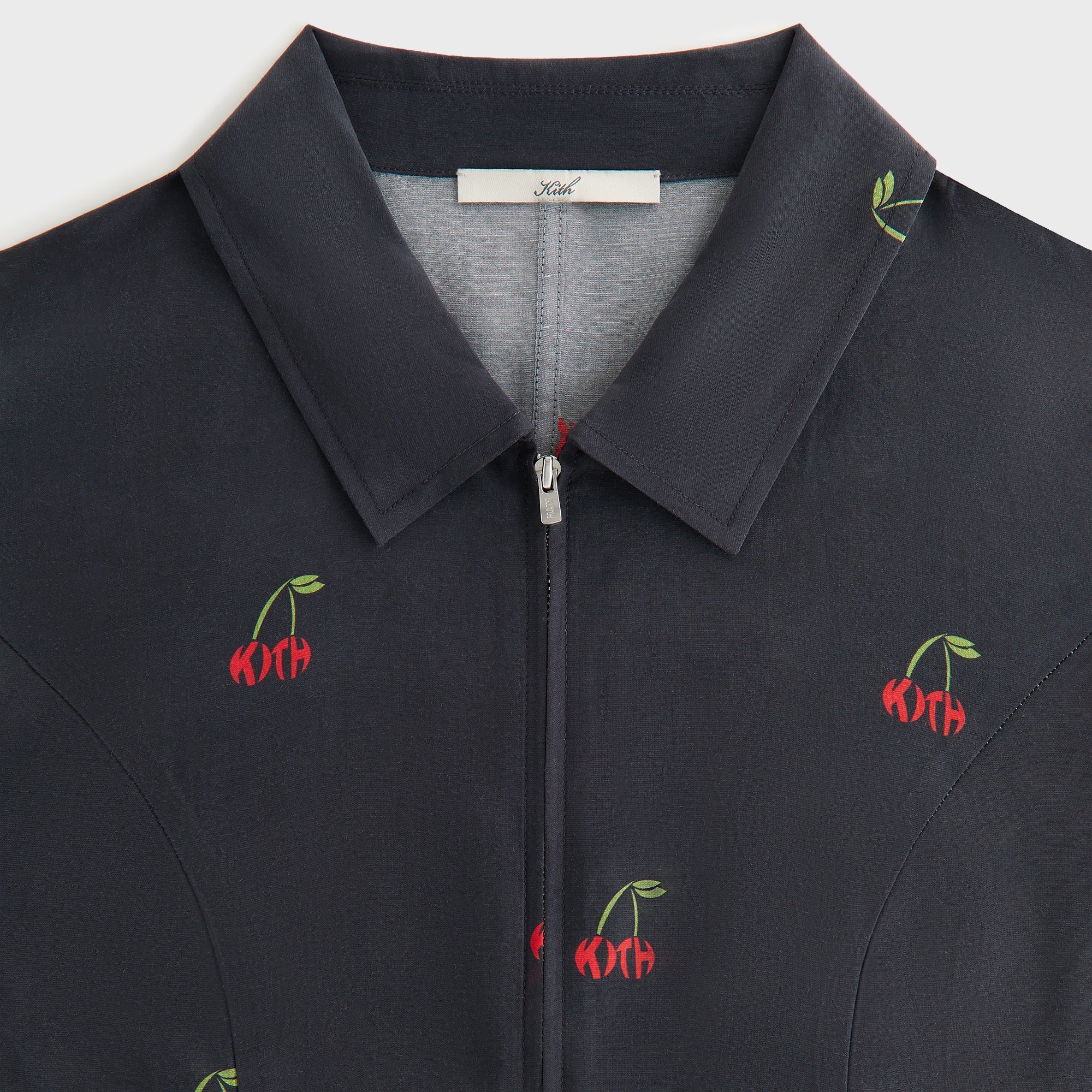 Kith Women Cayla Cherry Zip Shirt - Black – Kith Japan