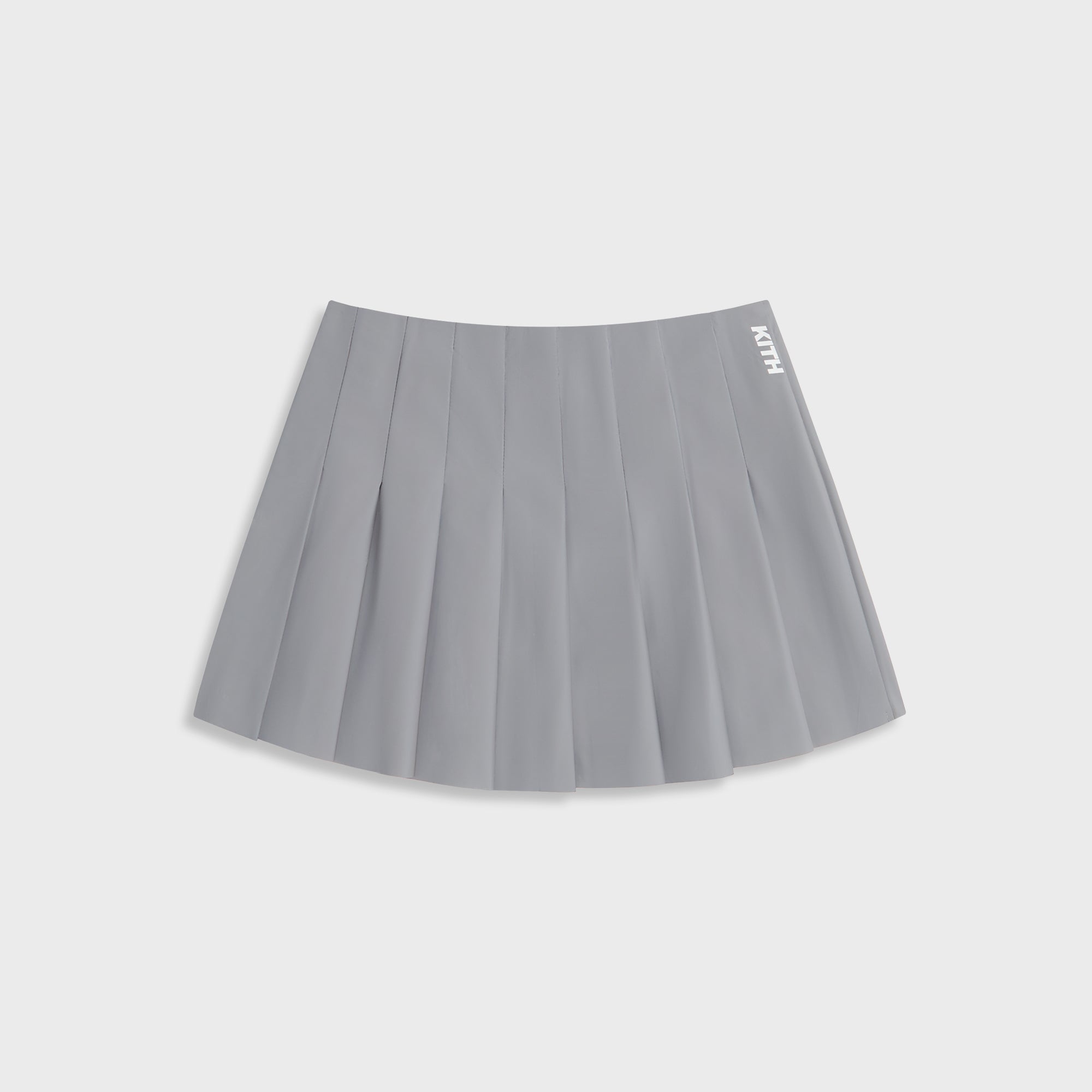Y's BUTTON DESIGN RAPPED SKIRT グレー1 Kith Women Ruri Reflective Pleated Mini Skirt - Reflective – Kith