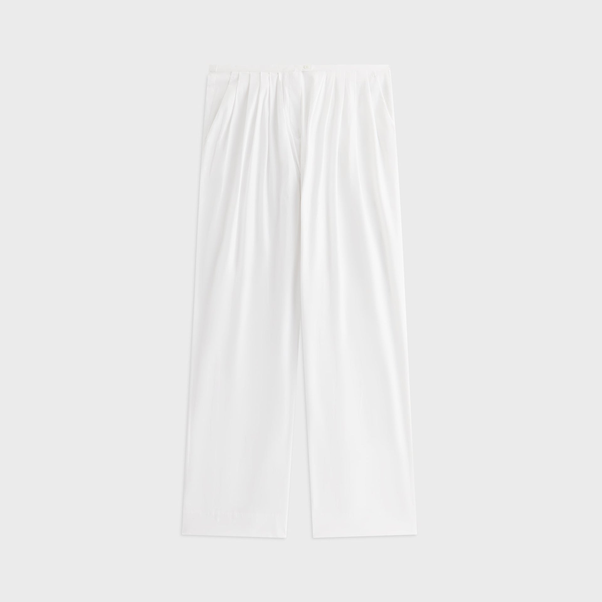 Kith Women Tahli Poplin Pleated Wide Pant - White