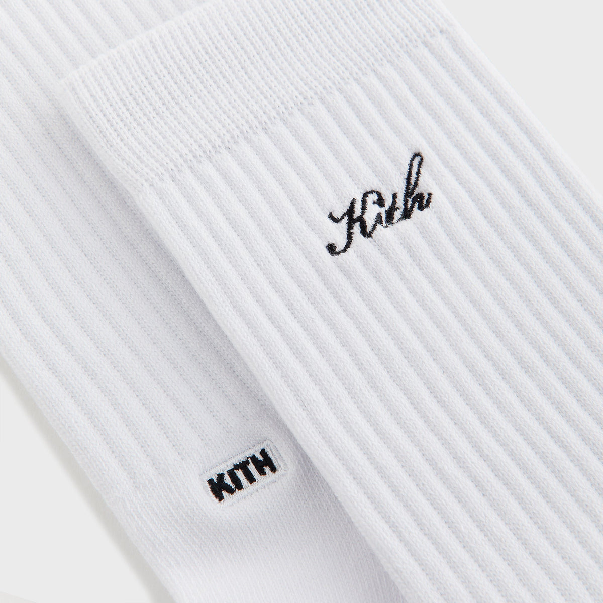 Kith Women Script Classic 3-Pack Crew Socks - White