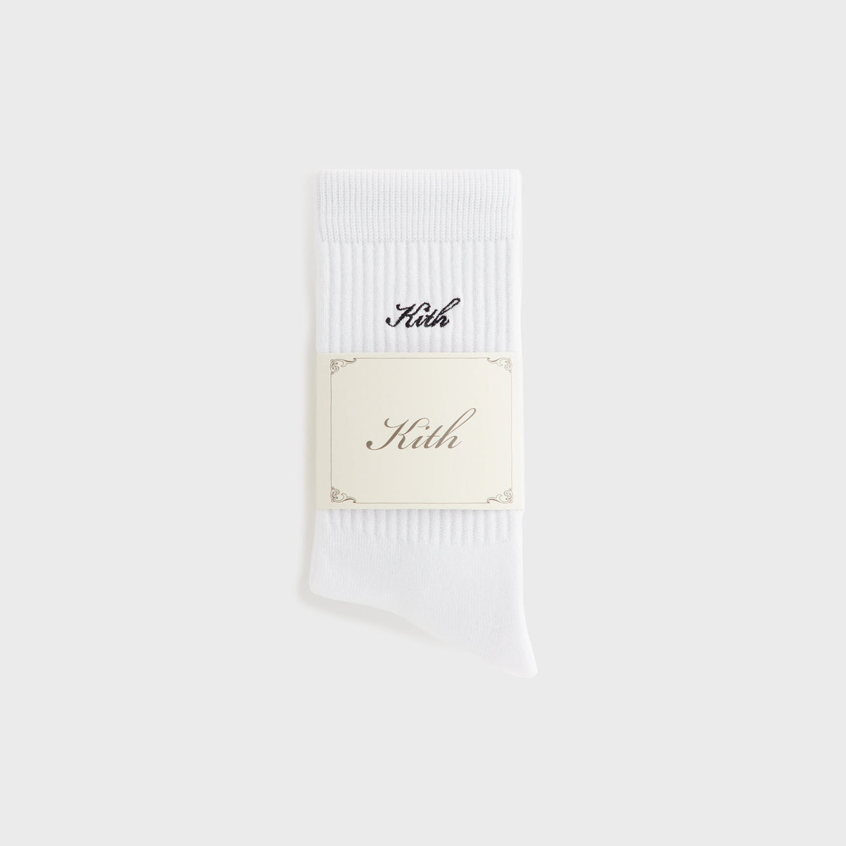 Kith Women Script Classic 3-Pack Crew Socks - White