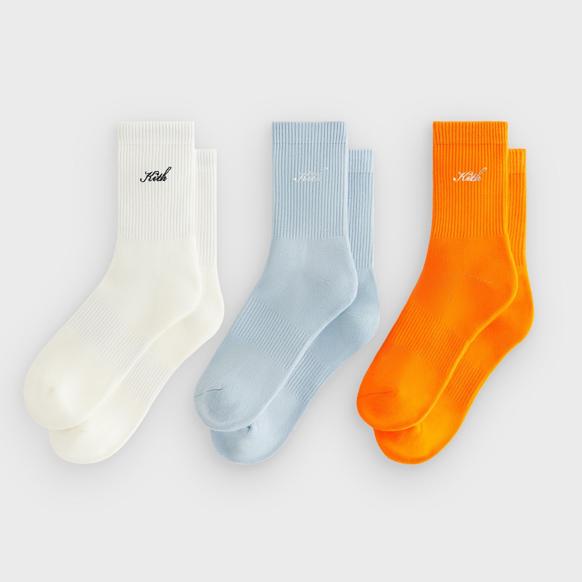 Kith Women 3-Pack Lightweight Cotton Classic Crew Sock - Multi - PH