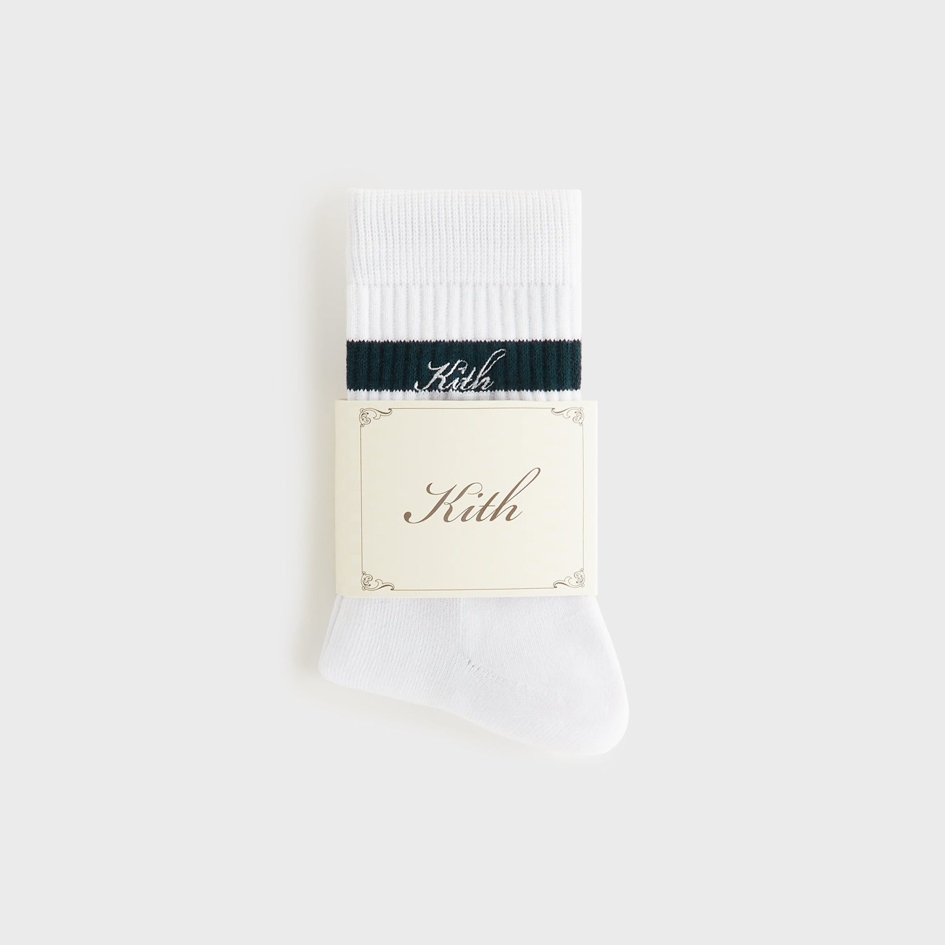 Kith Women Stripe Cotton Mid Crew Socks - White - PH