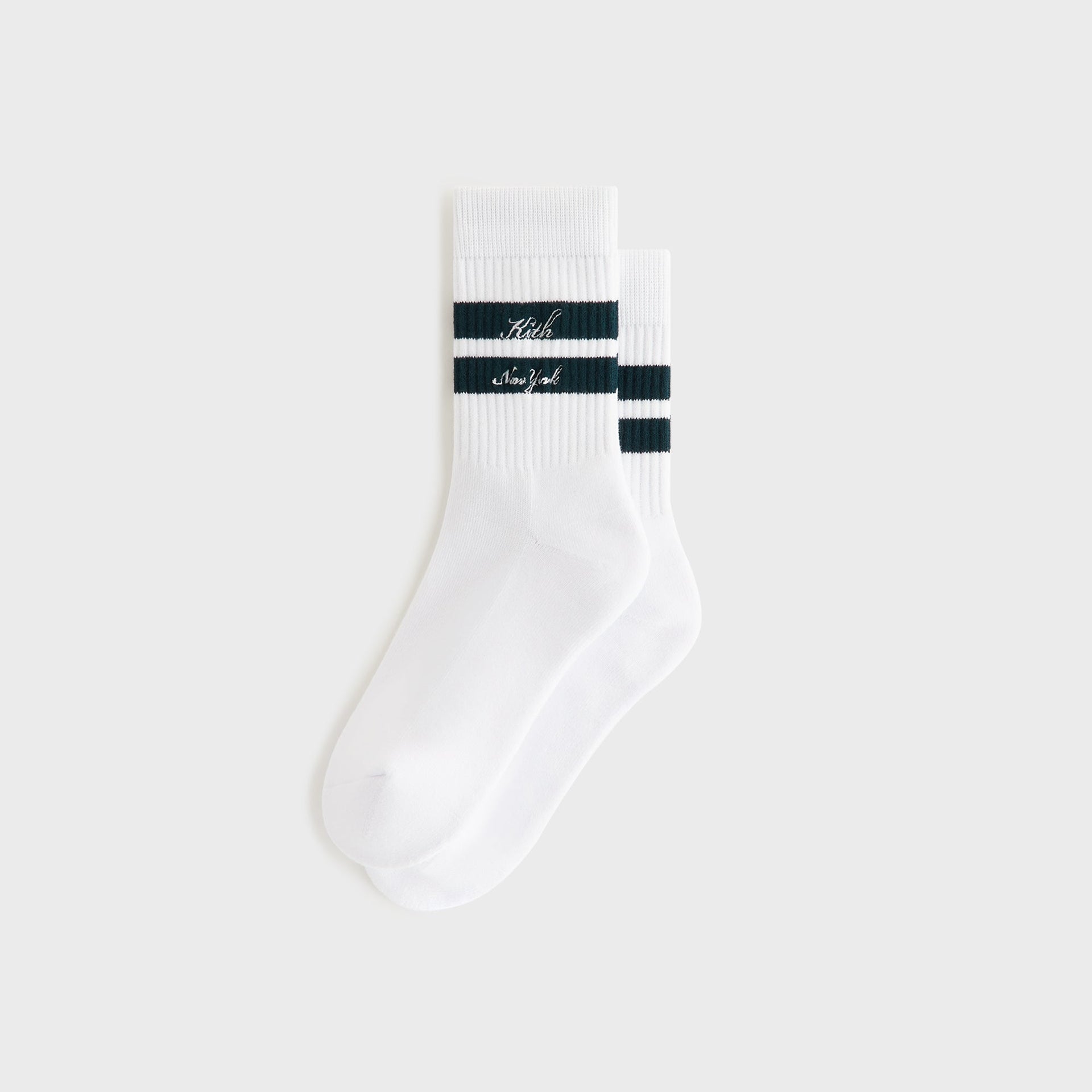 Kith Women Stripe Cotton Mid Crew Socks - White - PH