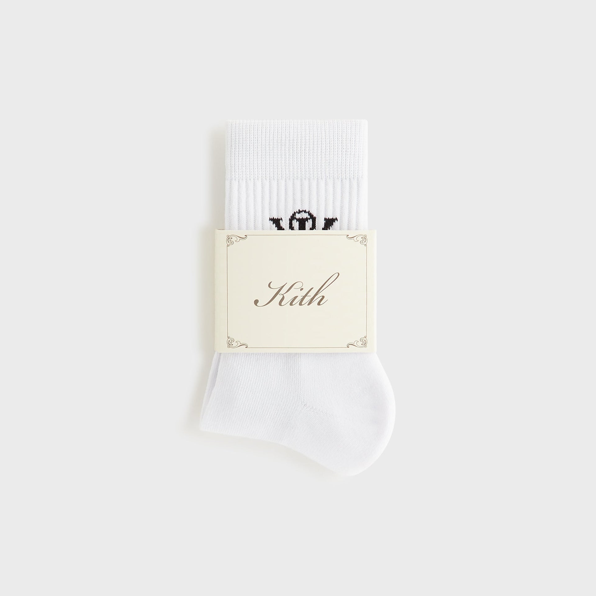 Kith Women Crest Cotton Mid Crew Socks - White - PH