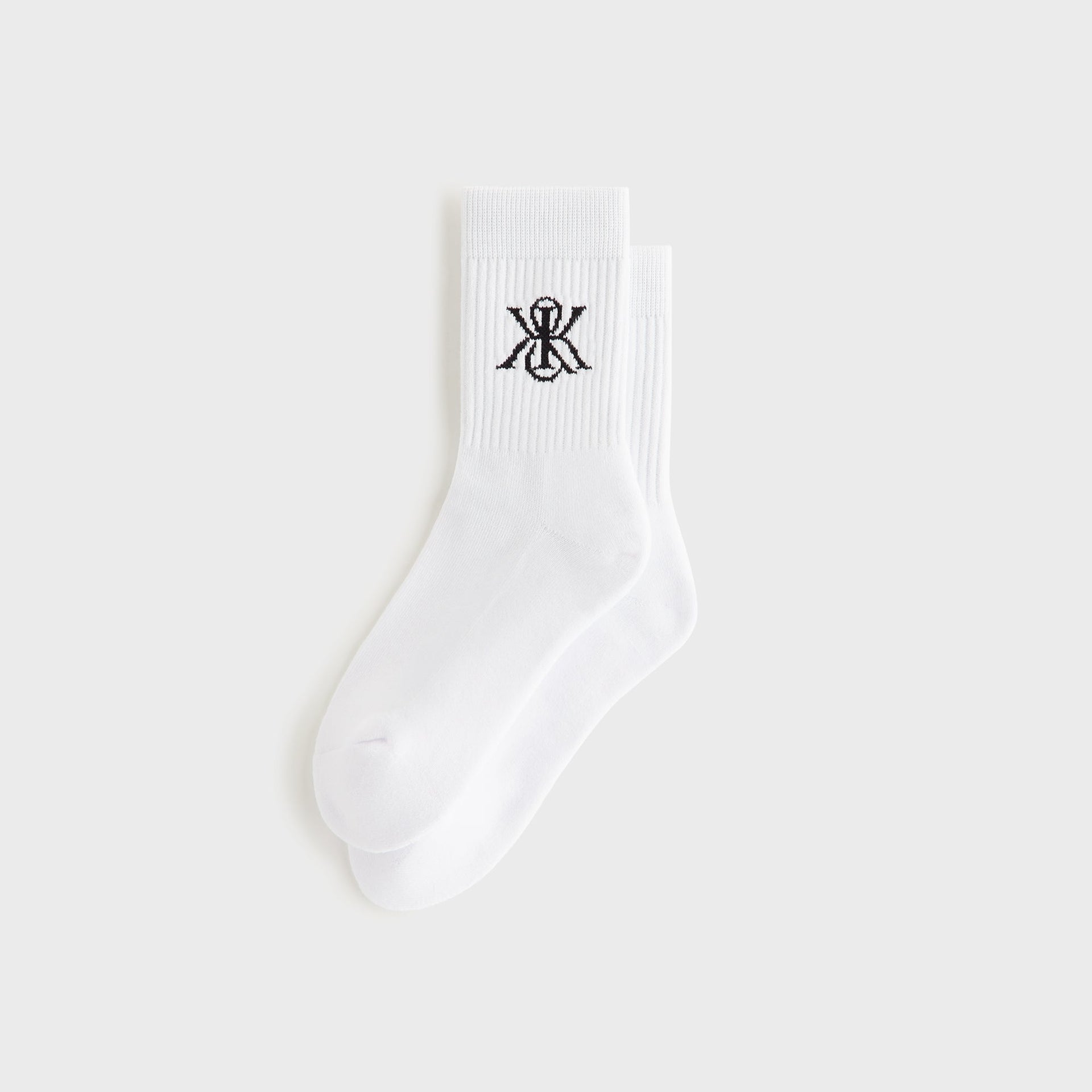 Kith Women Crest Cotton Mid Crew Socks - White - PH