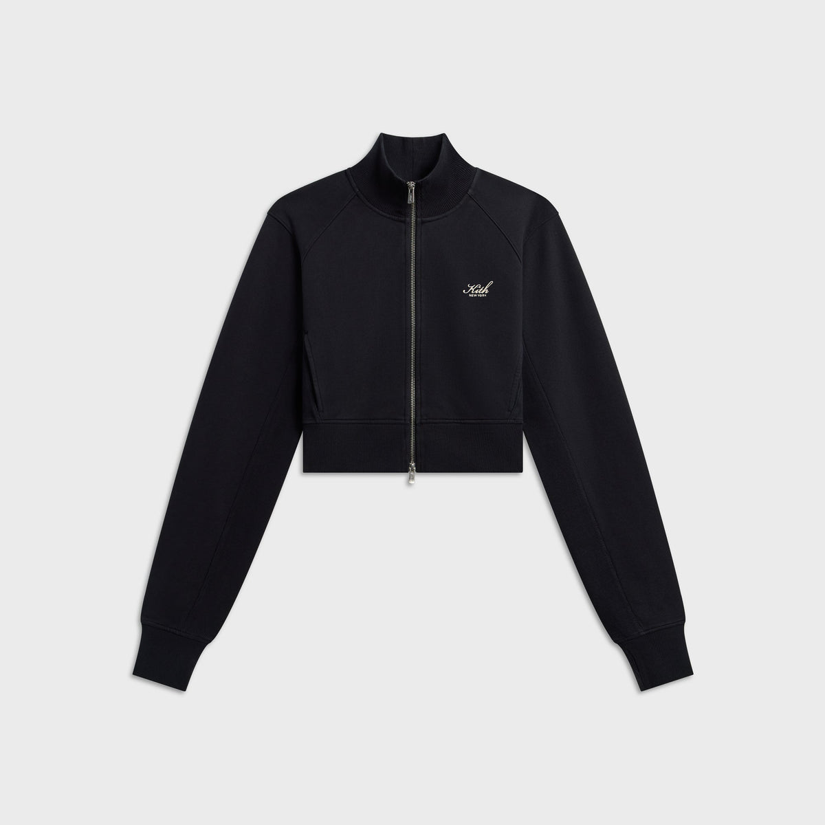 Kith Women Davin Cropped Track Zip Jacket - Black